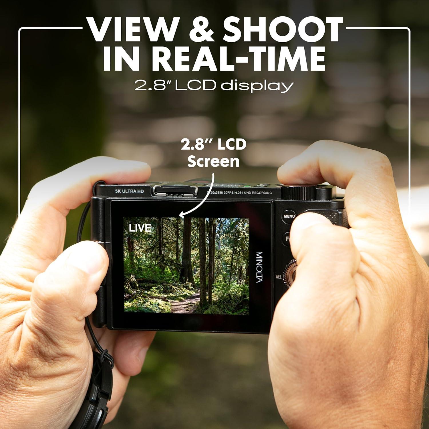 Cámara Minolta 72MP Zoom Óptico 10x Negra MNF10Z-BK