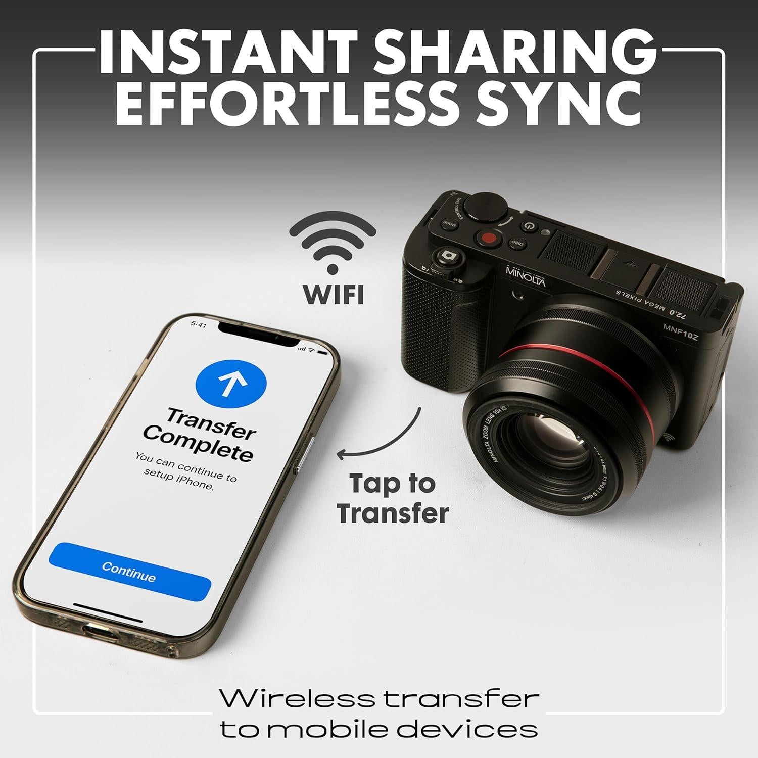 Cámara Minolta 72MP Zoom Óptico 10x Negra MNF10Z-BK