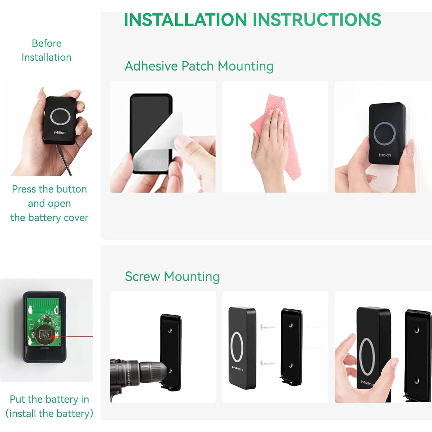 Timbre Inalámbrico iAlarm DB-02-B 60 Tonos 300m Alcance