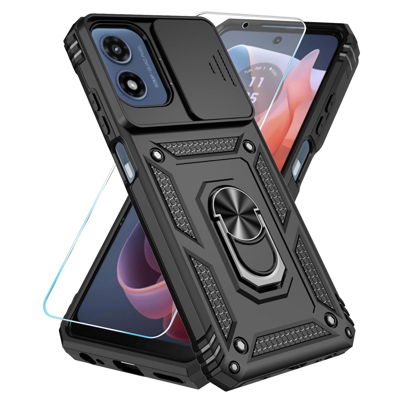 Funda SunStory para Motorola Moto G Play 2024 con soporte y tapa