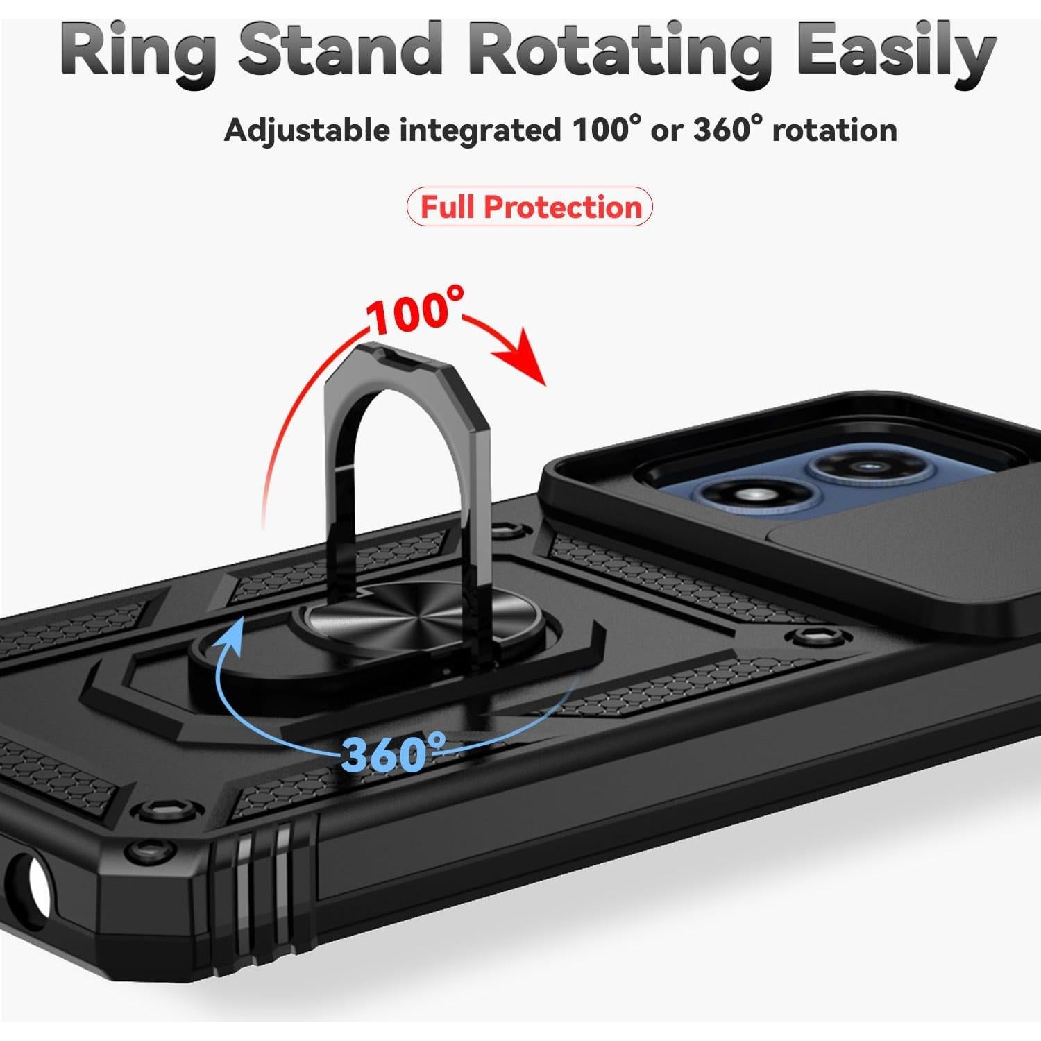 Funda SunStory para Motorola Moto G Play 2024 con soporte y tapa