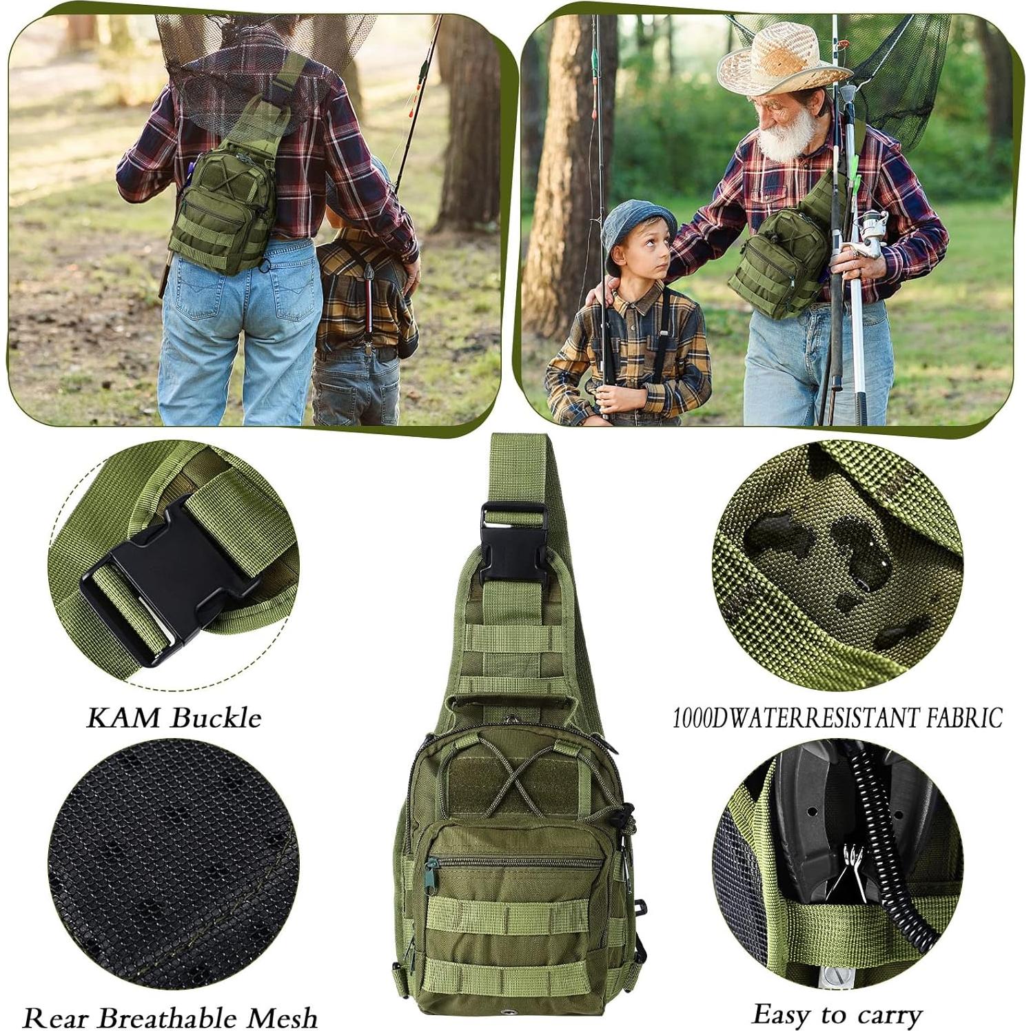 Mochila de Pesca Hungdao 7 Pcs con Herramientas y Pinzas