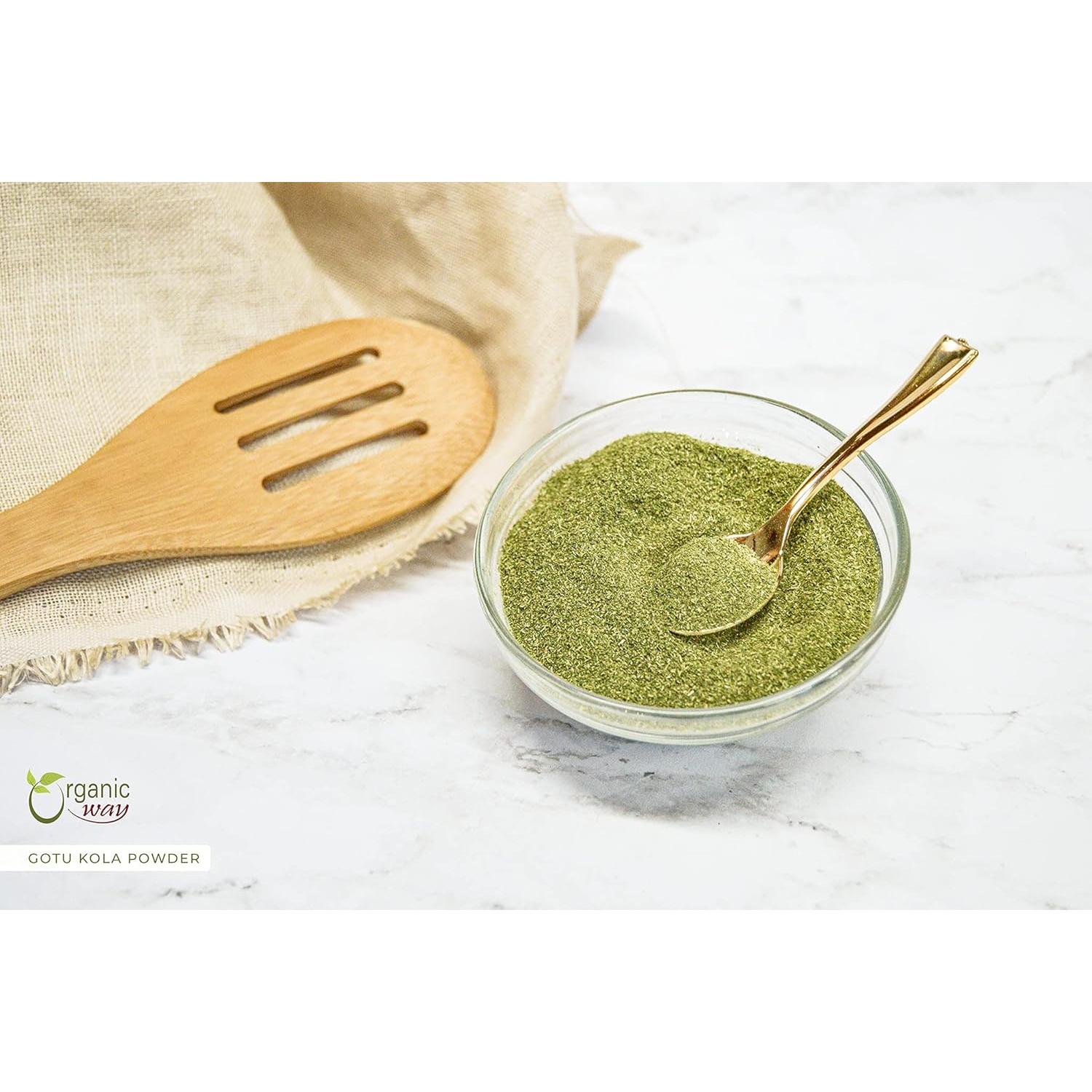 Polvo de Gotu Kola Orgánico 450g - Organic Way - Vegano y Sin Gluten