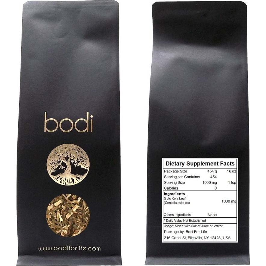 Hoja de Gotu Kola Secada 113g Bodi 100% Natural