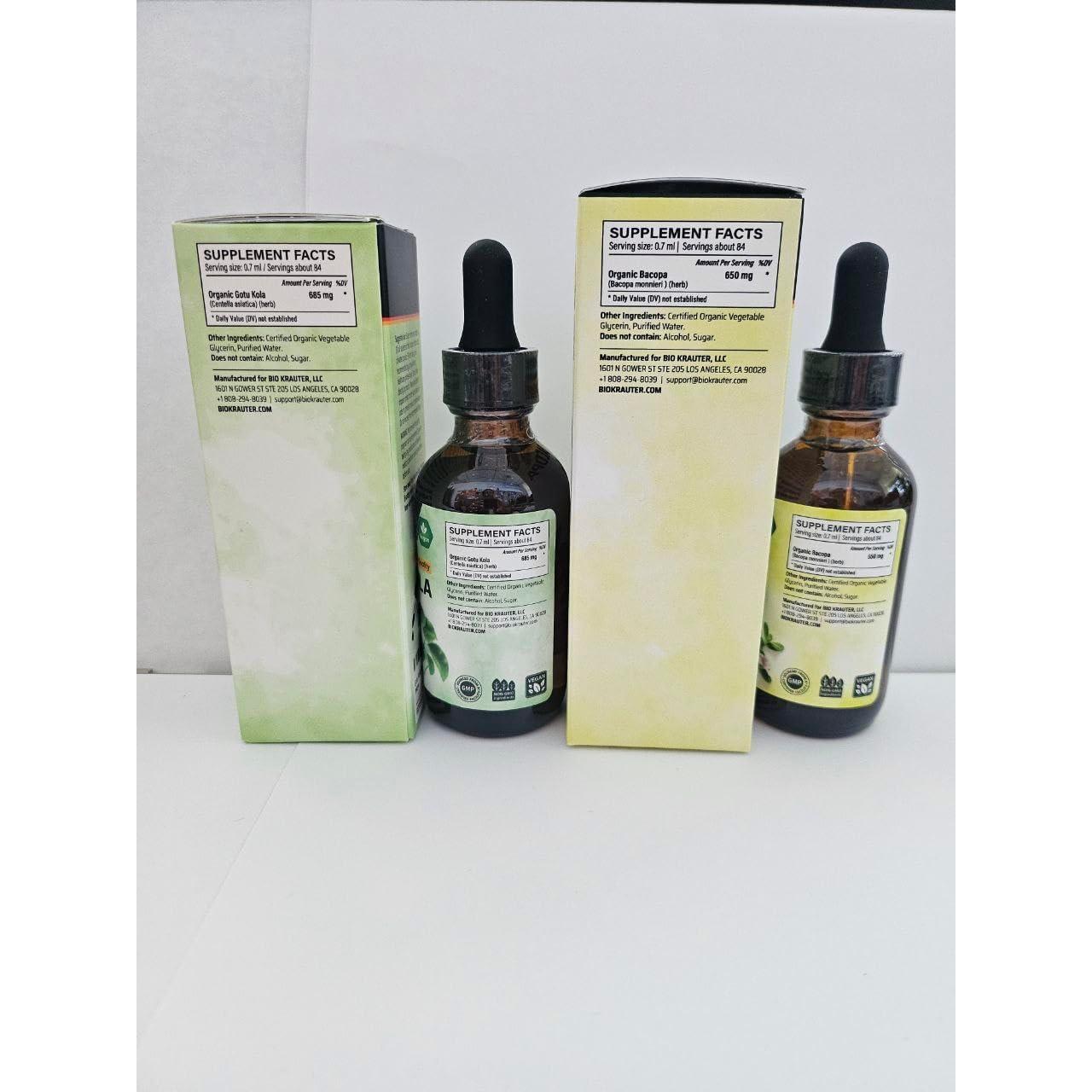 Tinte de Gotu Kola y Bacopa BioKrauter 59.15 ml Vegano