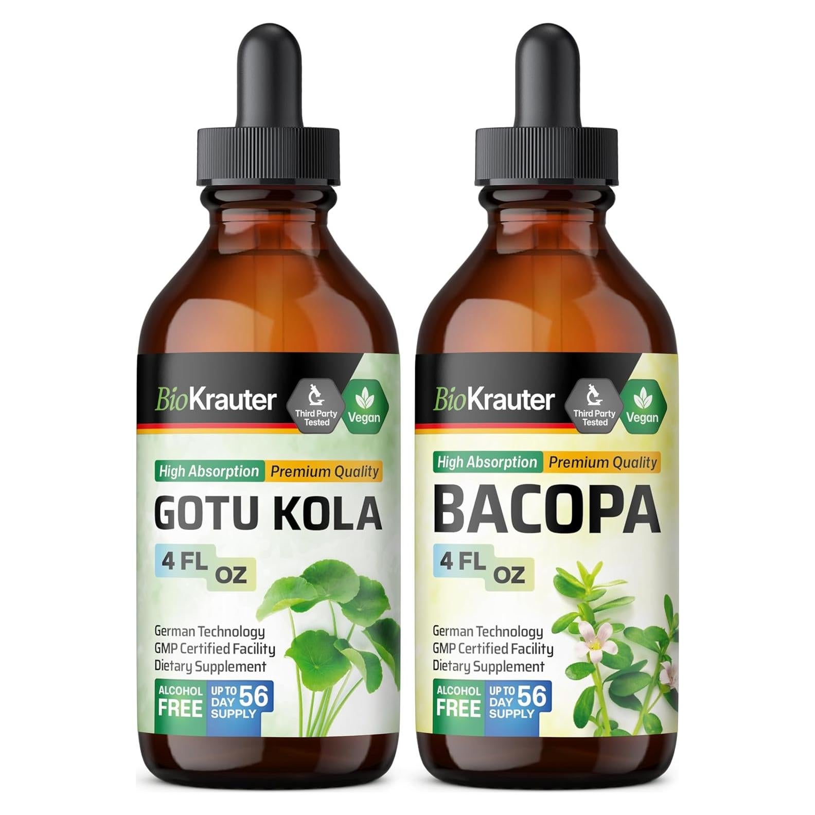 Tintura de Gotu Kola y Bacopa BioKrauter 118 ml Vegana