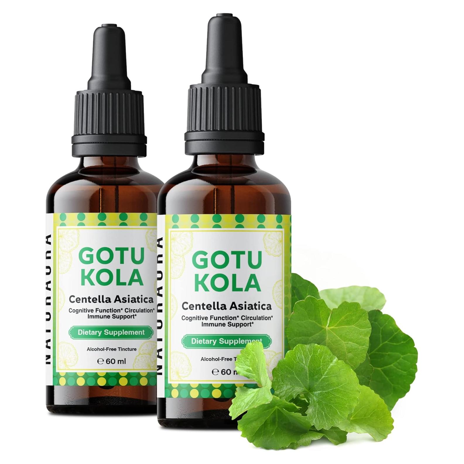 Tintura Orgánica de Gotu Kola Naturaura - 30 Gotas - Apoyo Cognitivo y Memoria