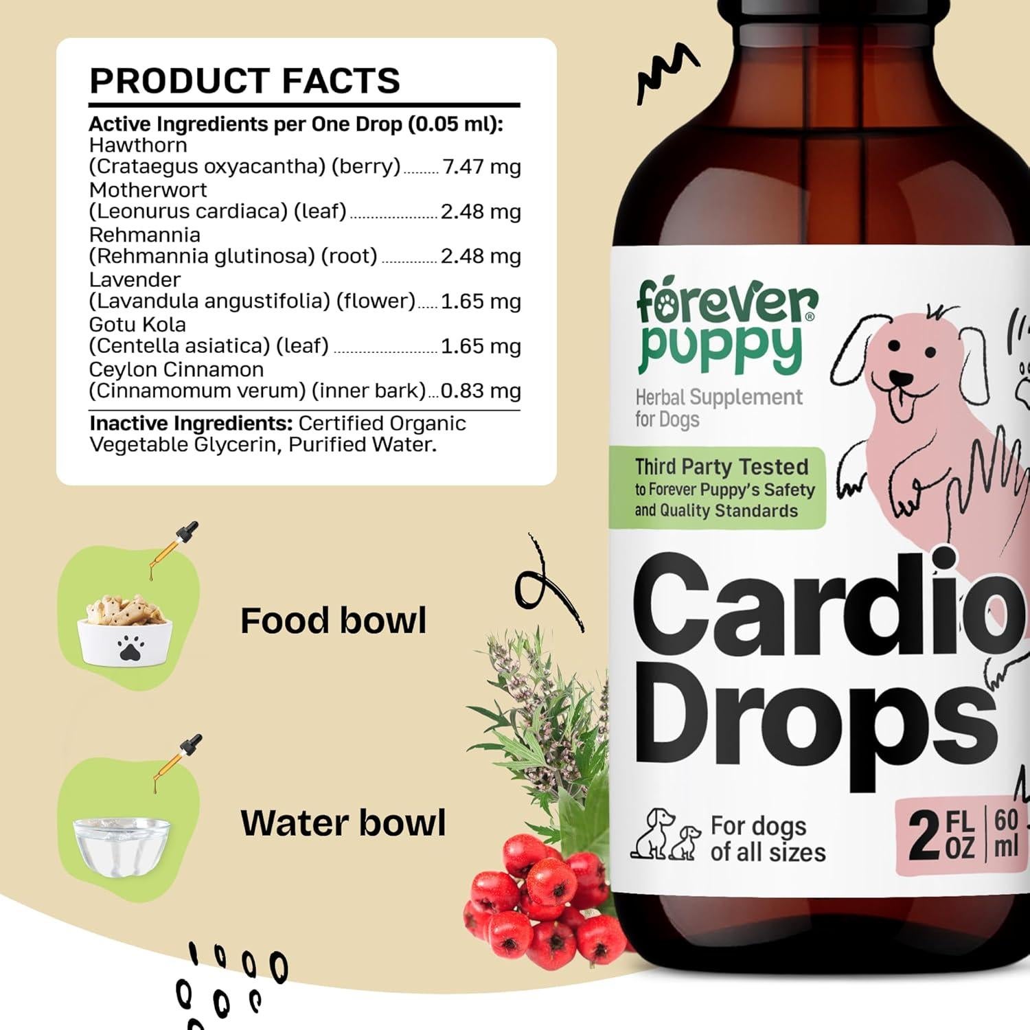 Gotas Cardio Forever Puppy 59 ml - Suplemento para Perros