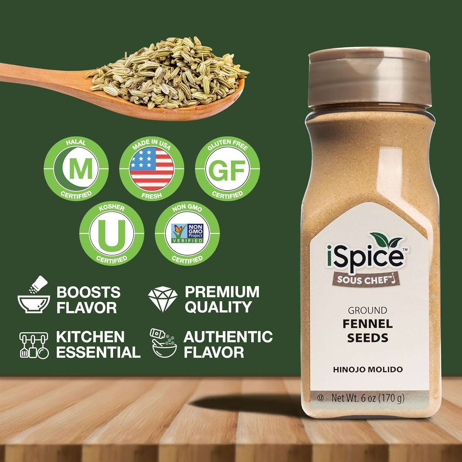 Polvo de Semilla de Hinojo iSpice 170g - Especia Versátil