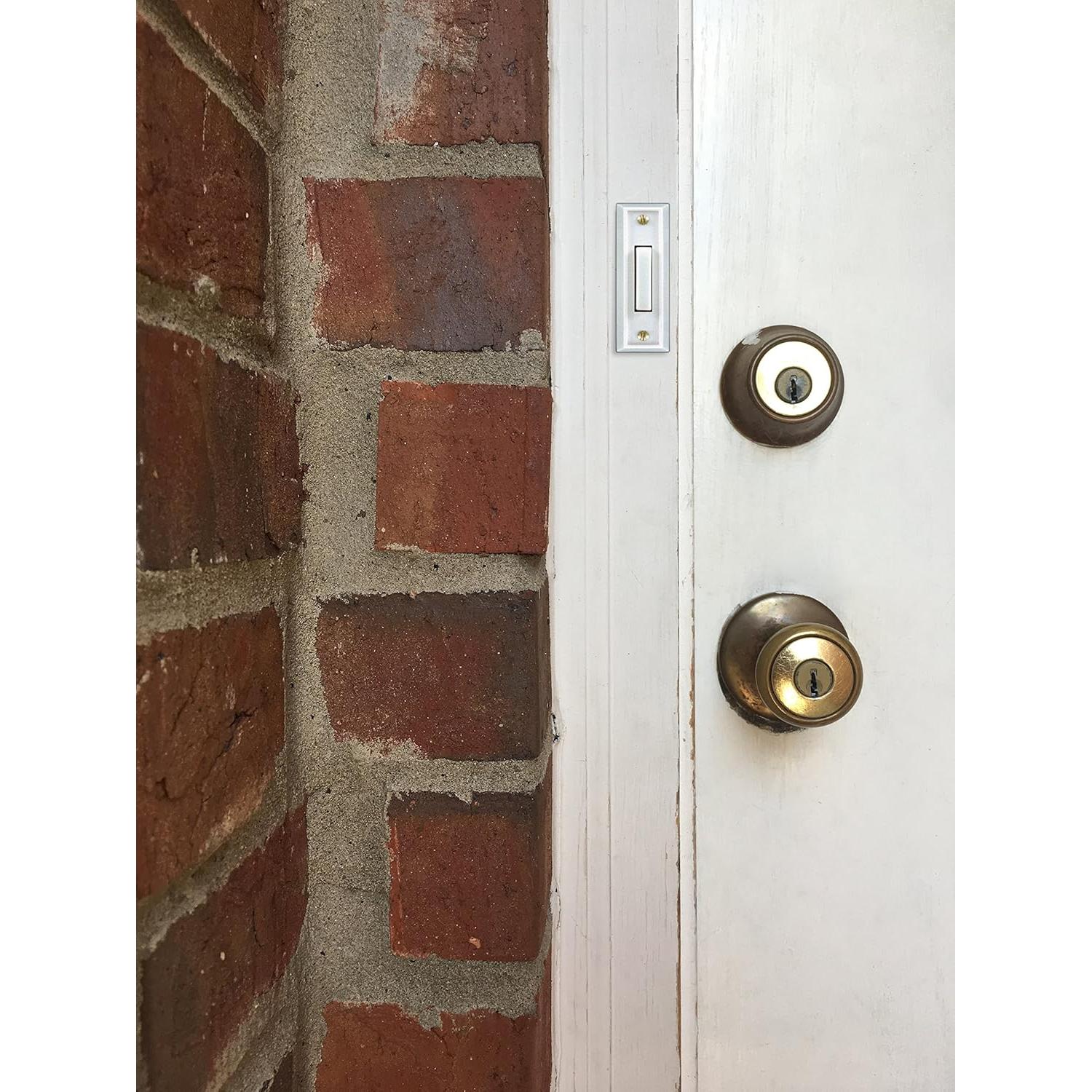 Botón de Timbre de Puerta Heath Zenith SL-715-1 Blanco Iluminado