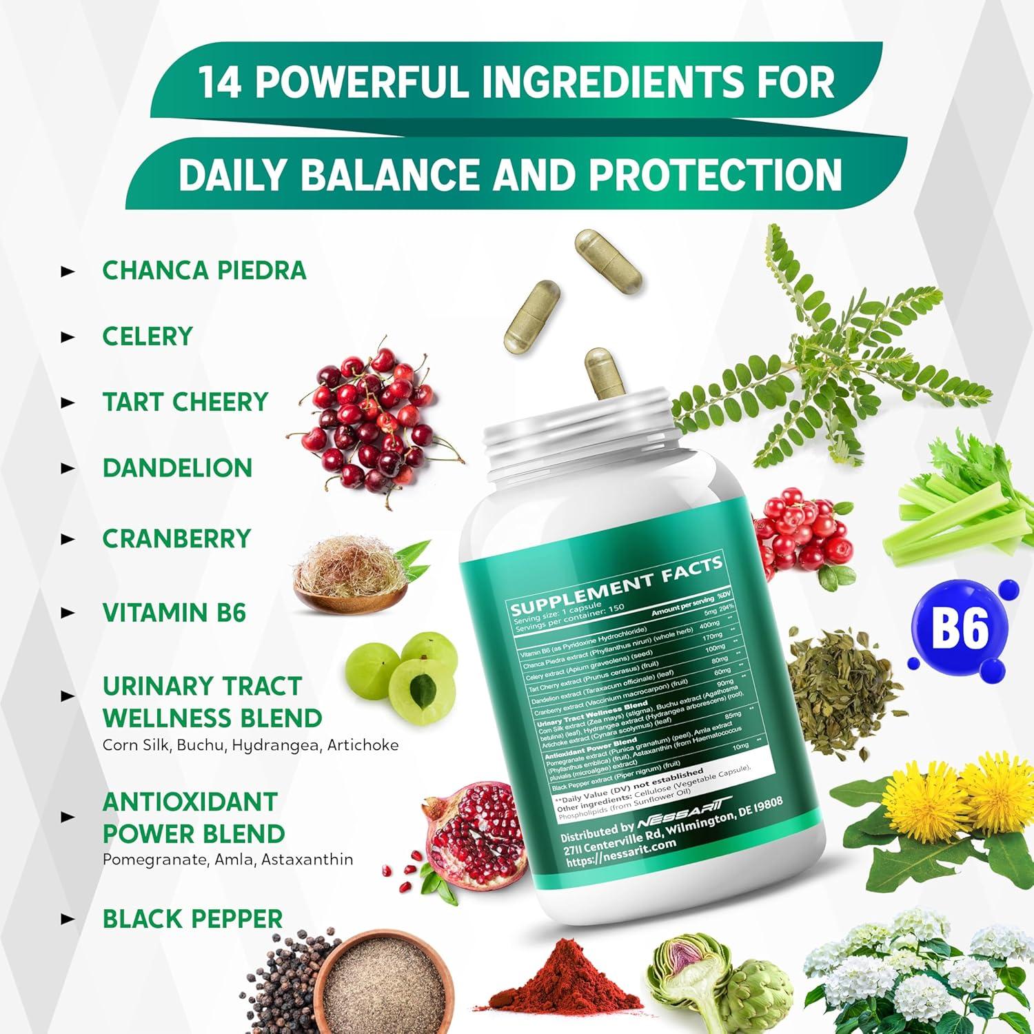 Cápsulas de Chanca Piedra NESSARIT - 150 Unidades - Apoyo Urinario