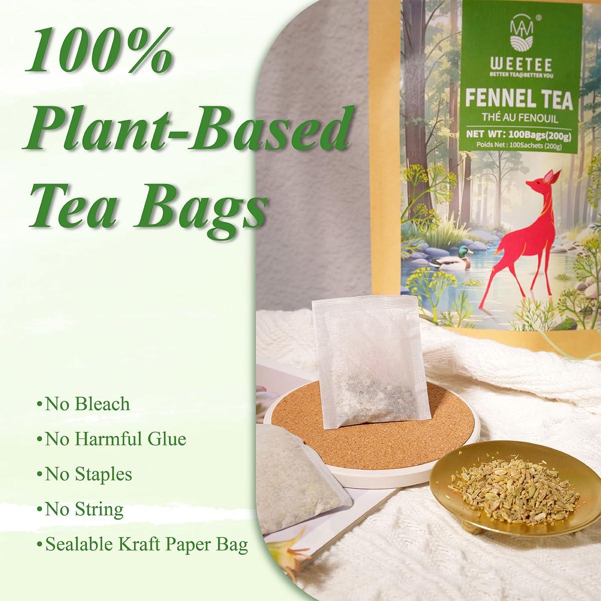 Bolsitas de Té de Hinojo 100% Natural WEETEE - 100 Unidades