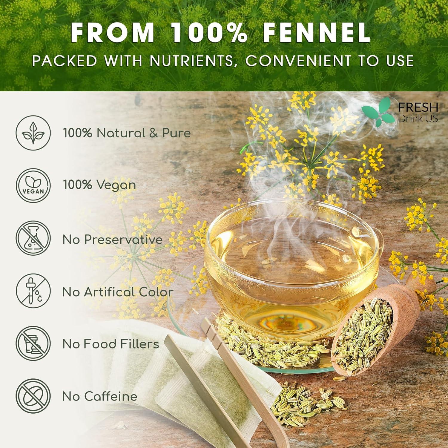 Té de Hinojo FreshDrinkUS 55 Bolsitas 100% Natural Sin Cafeína