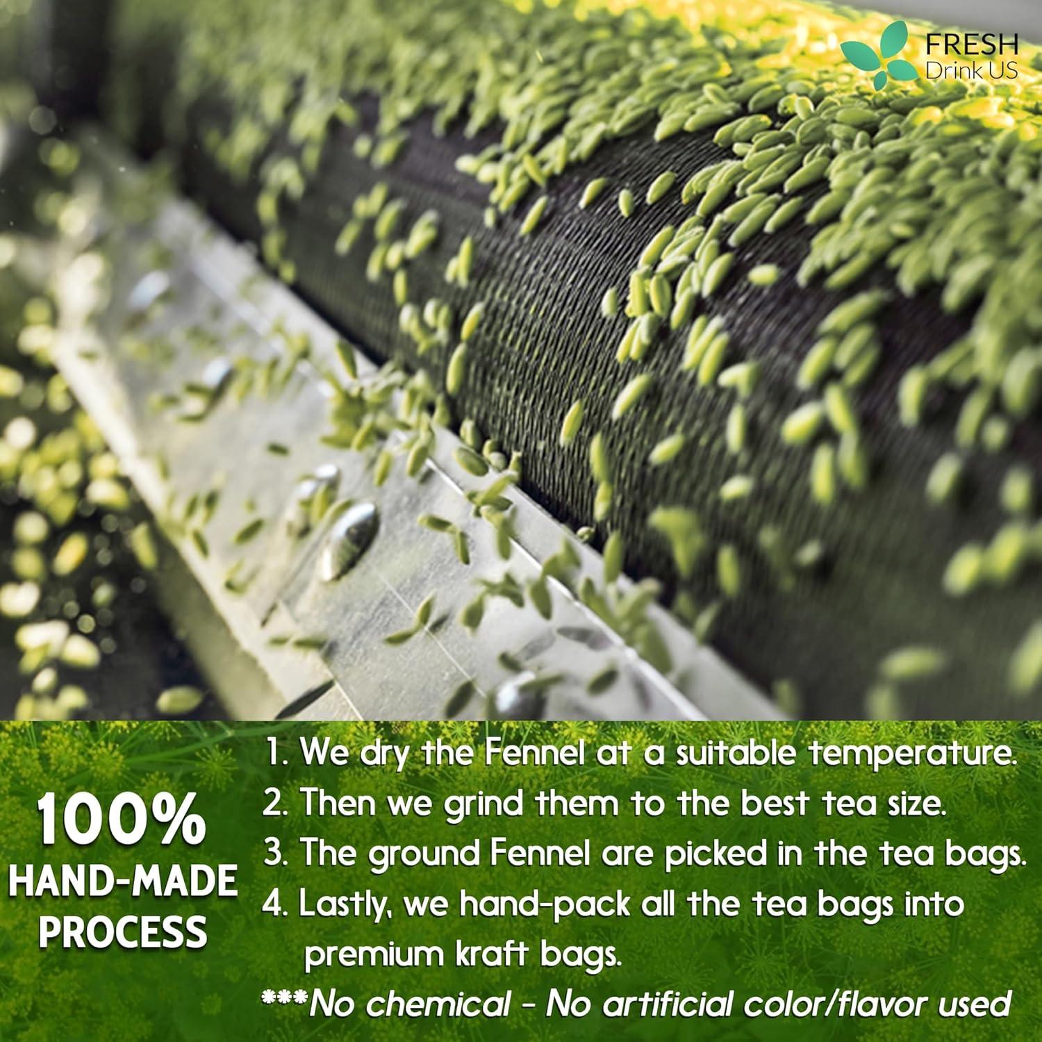 Té de Hinojo FreshDrinkUS 55 Bolsitas 100% Natural Sin Cafeína