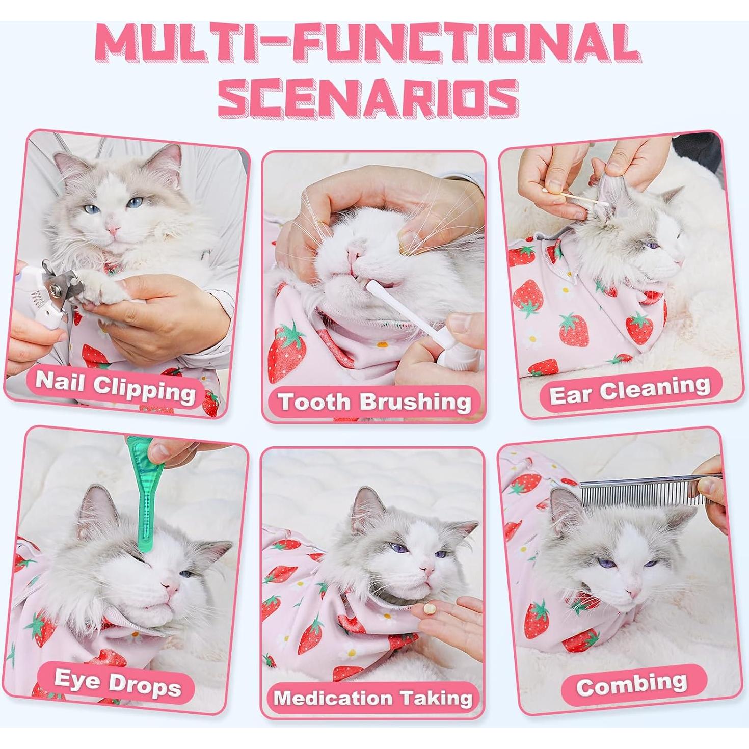 Envoltura Calmante para Gatos Supet - Corte de Uñas y Medicación