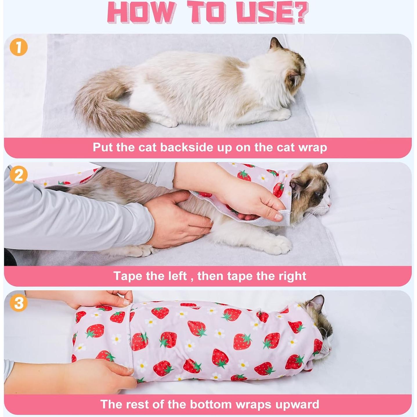 Envoltura Calmante para Gatos Supet - Corte de Uñas y Medicación