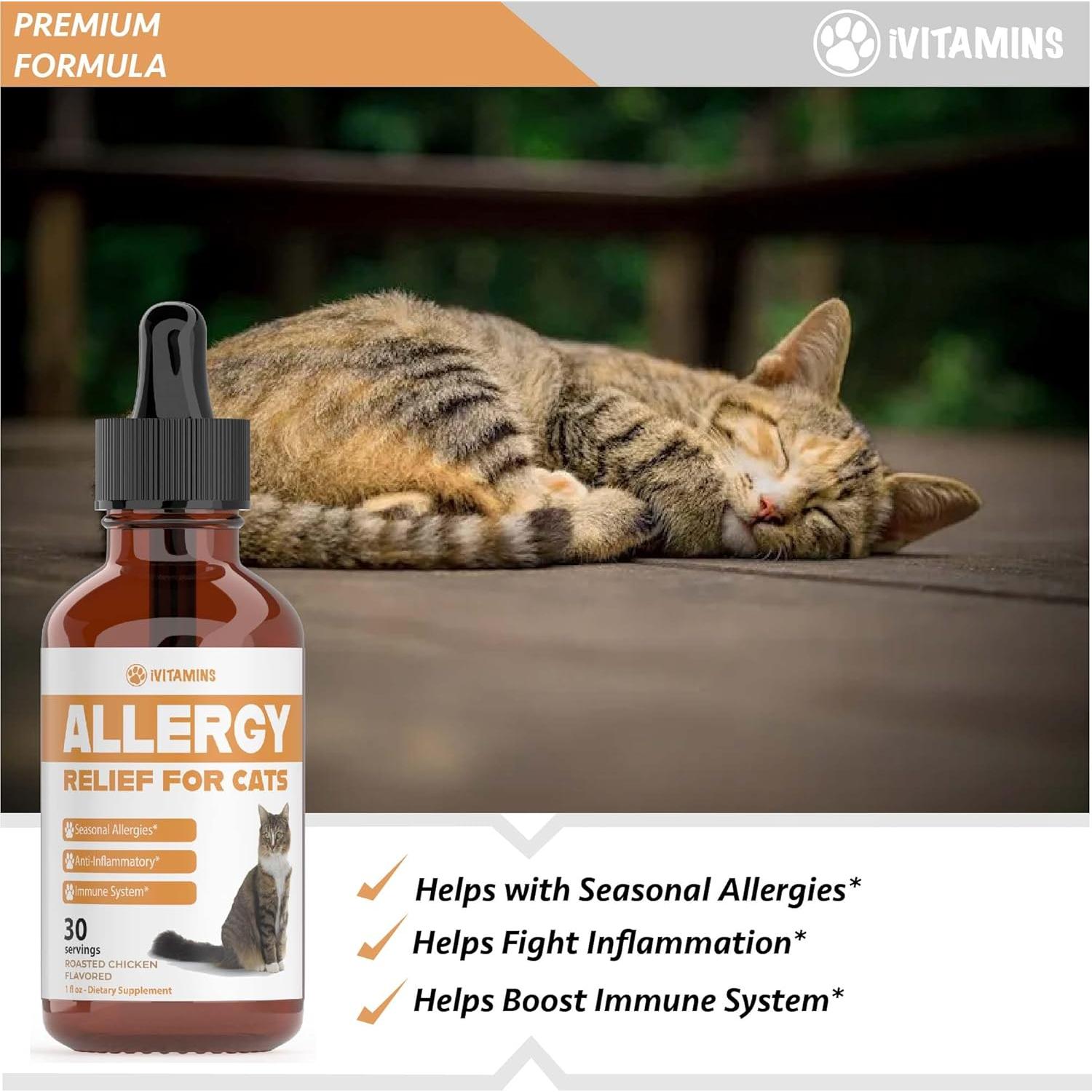 Alivio de Alergias para Gatos iVitamins 90g - Sabor Pollo