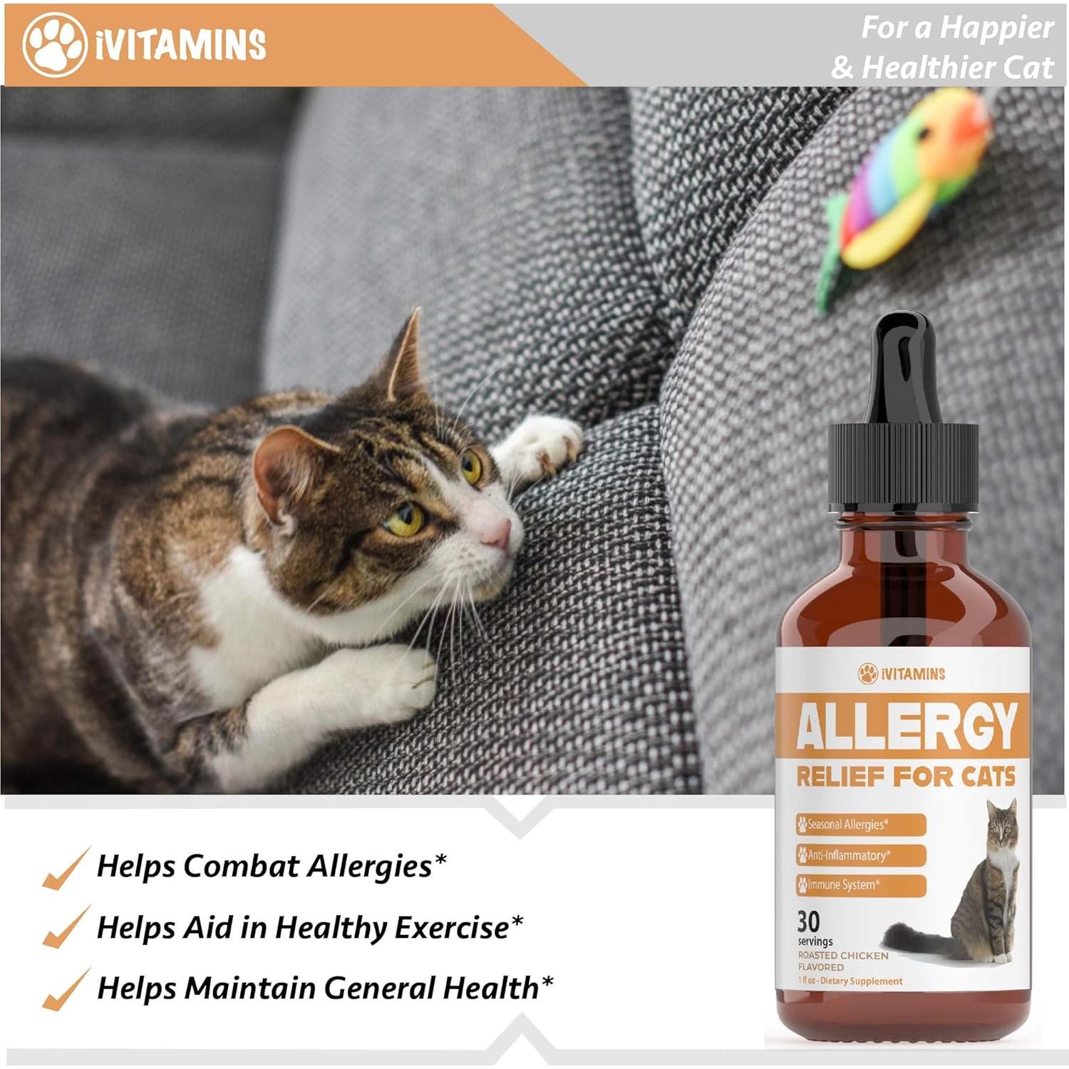 Alivio de Alergias para Gatos iVitamins 90g - Sabor Pollo