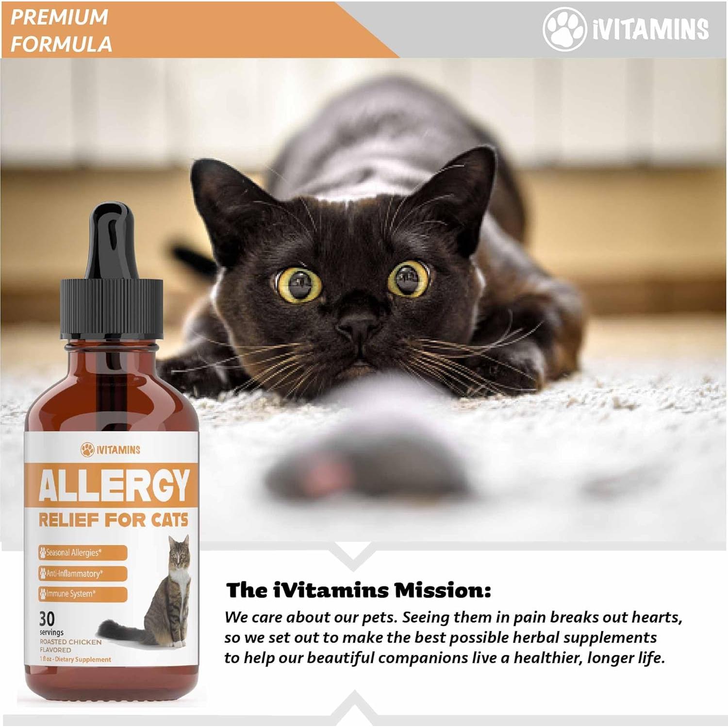Alivio de Alergias para Gatos iVitamins 90g - Sabor Pollo