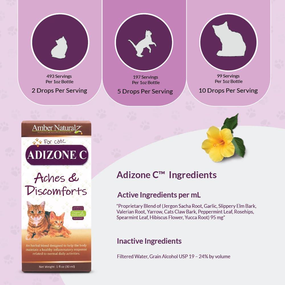 Suplemento Herbal Adizone C Amber NaturalZ para Gatos 28g