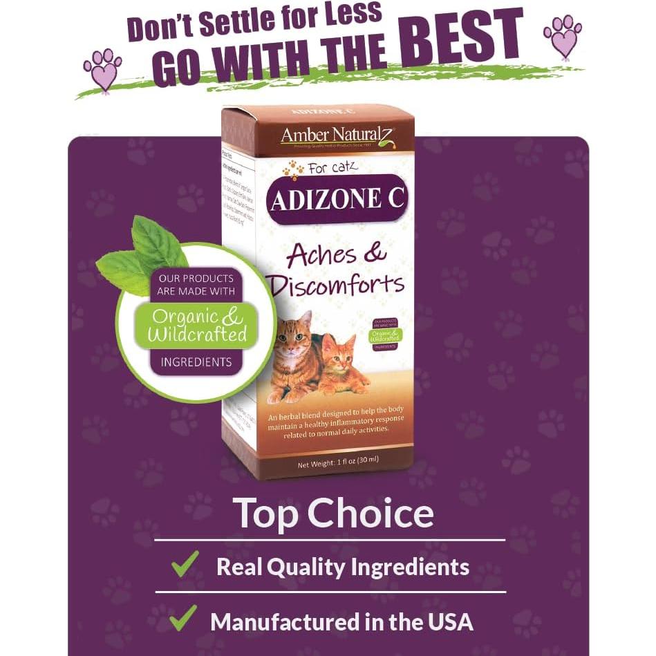 Suplemento Herbal Adizone C Amber NaturalZ para Gatos 28g