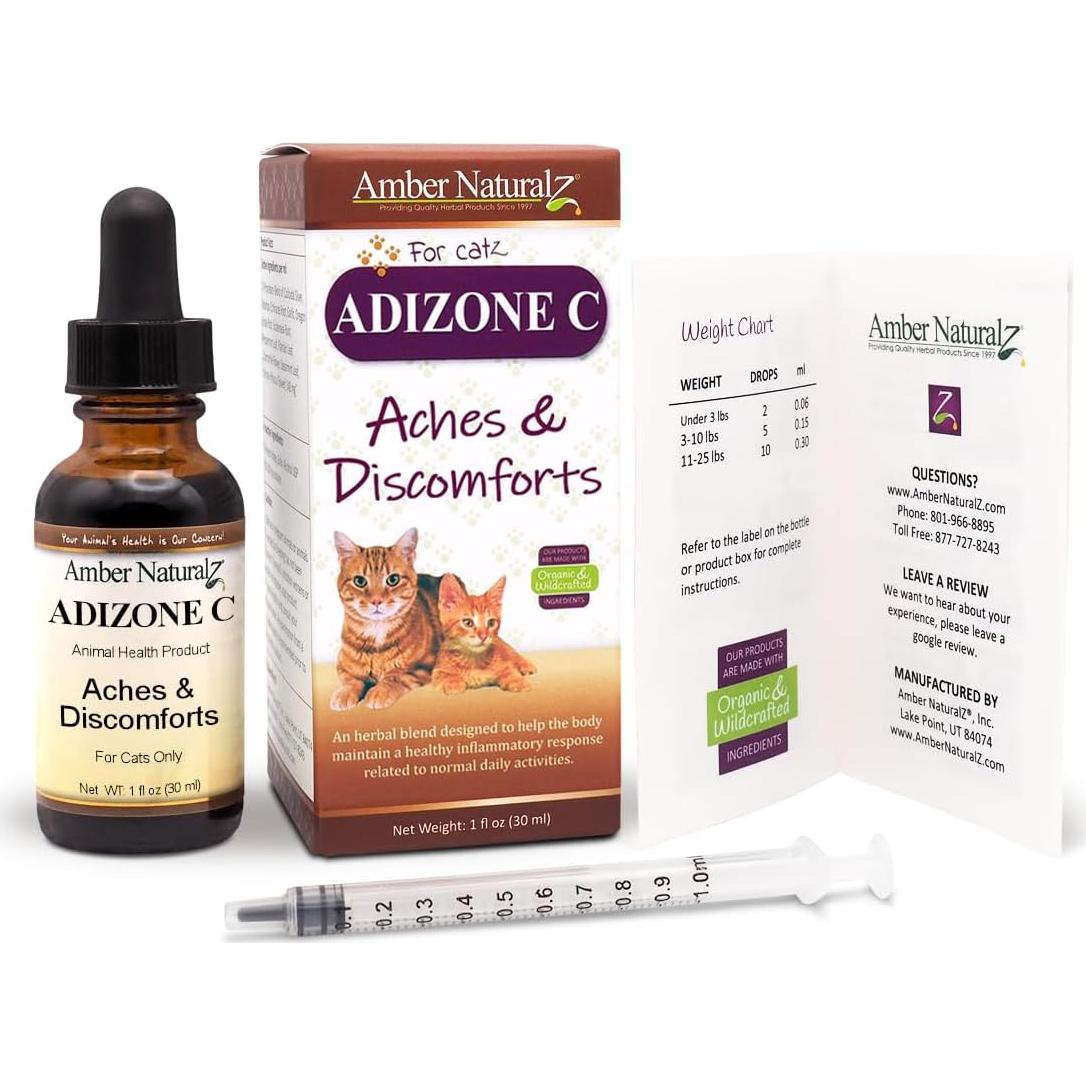 Suplemento Herbal Adizone C Amber NaturalZ para Gatos 28g
