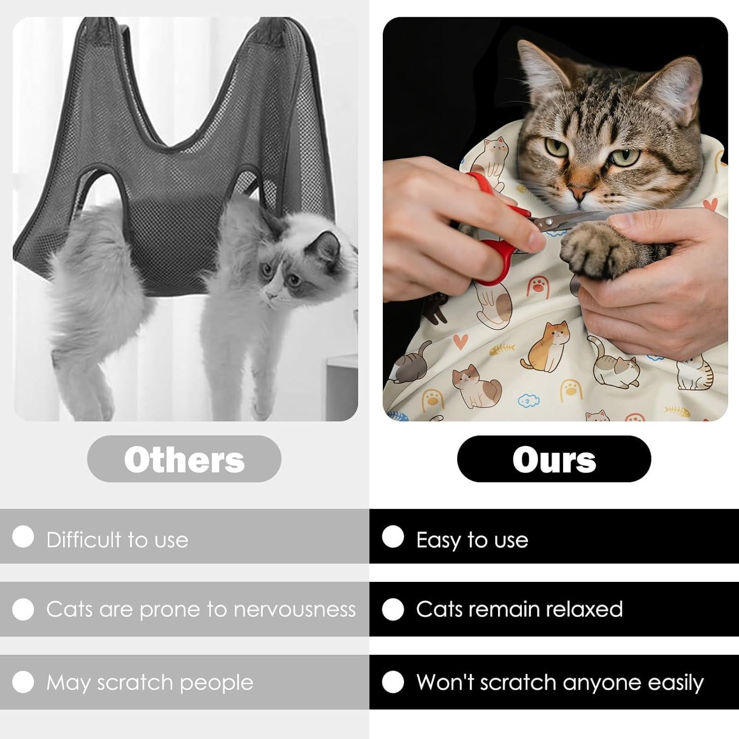 Envoltura Calmante para Gatos Vorruil 70x70 cm Anti-Rasguños