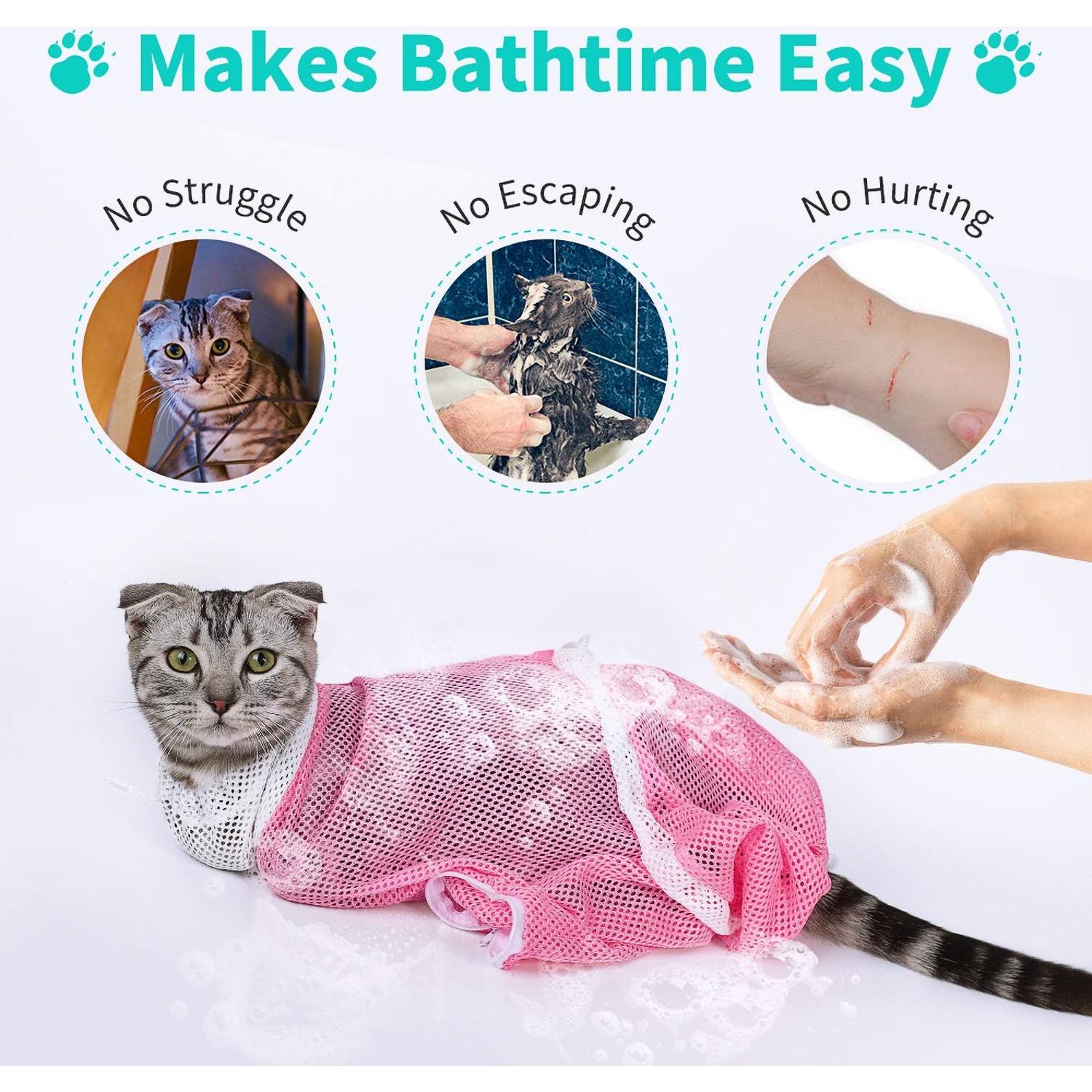 Bolsa de Baño para Gatos YLONG Verde Anti-Rasguños 55.88cm