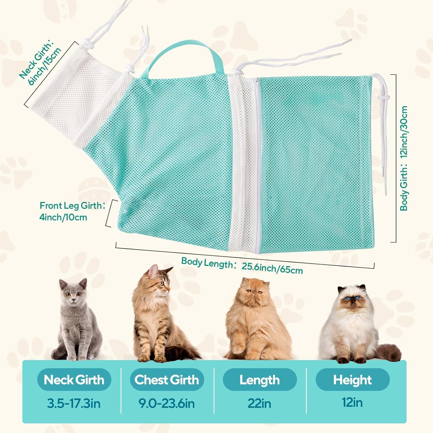 Bolsa de Baño para Gato UMiYIDIAN Ajustable Transpirable 50.8cm