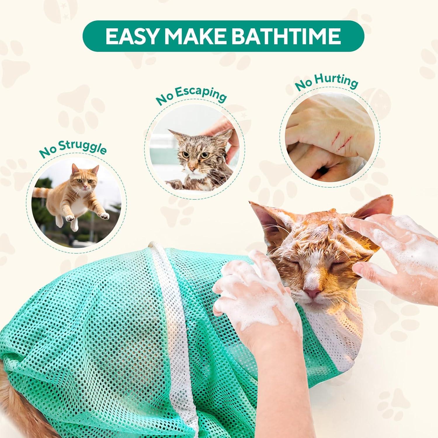 Bolsa de Baño para Gato UMiYIDIAN Ajustable Transpirable 50.8cm