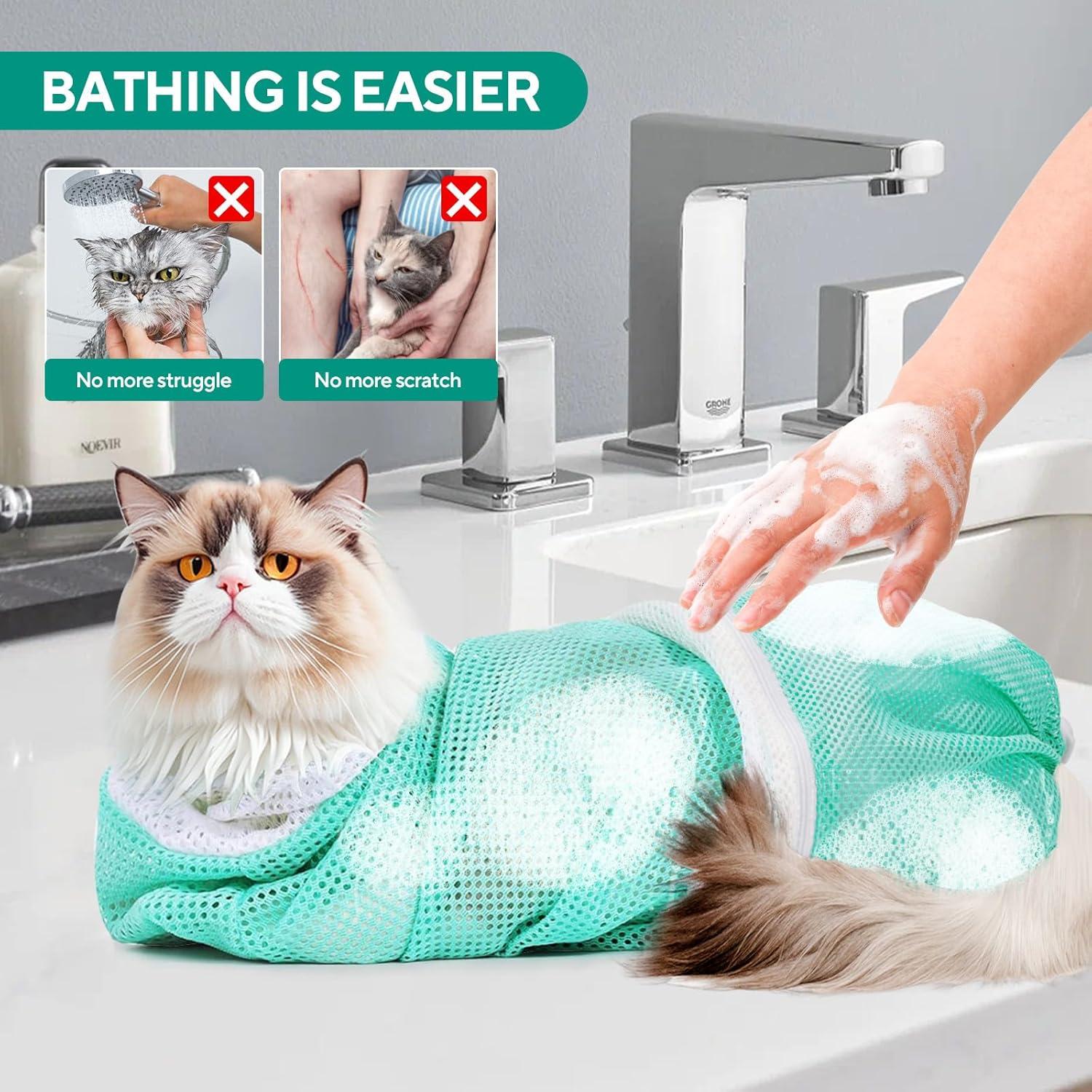 Bolsa de Baño para Gato UMiYIDIAN Ajustable Transpirable 50.8cm