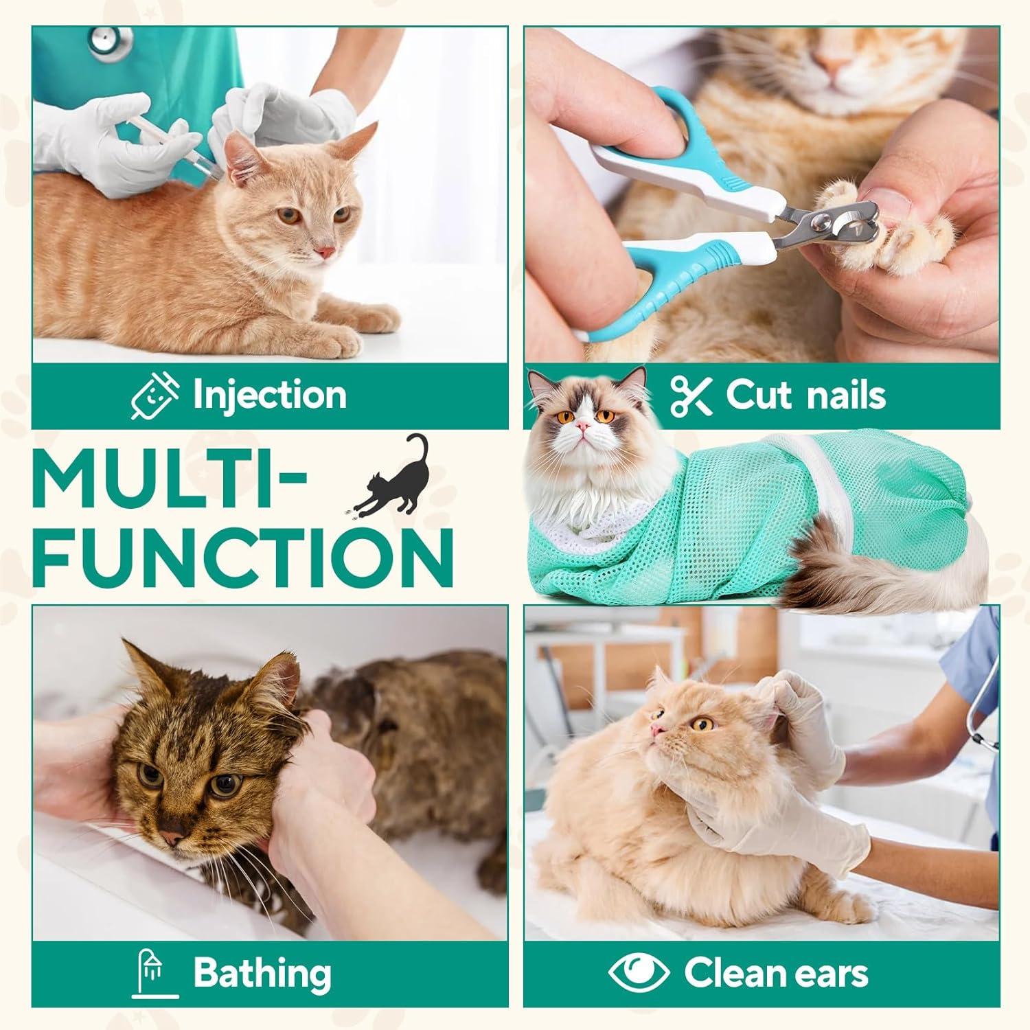 Bolsa de Baño para Gato UMiYIDIAN Ajustable Transpirable 50.8cm