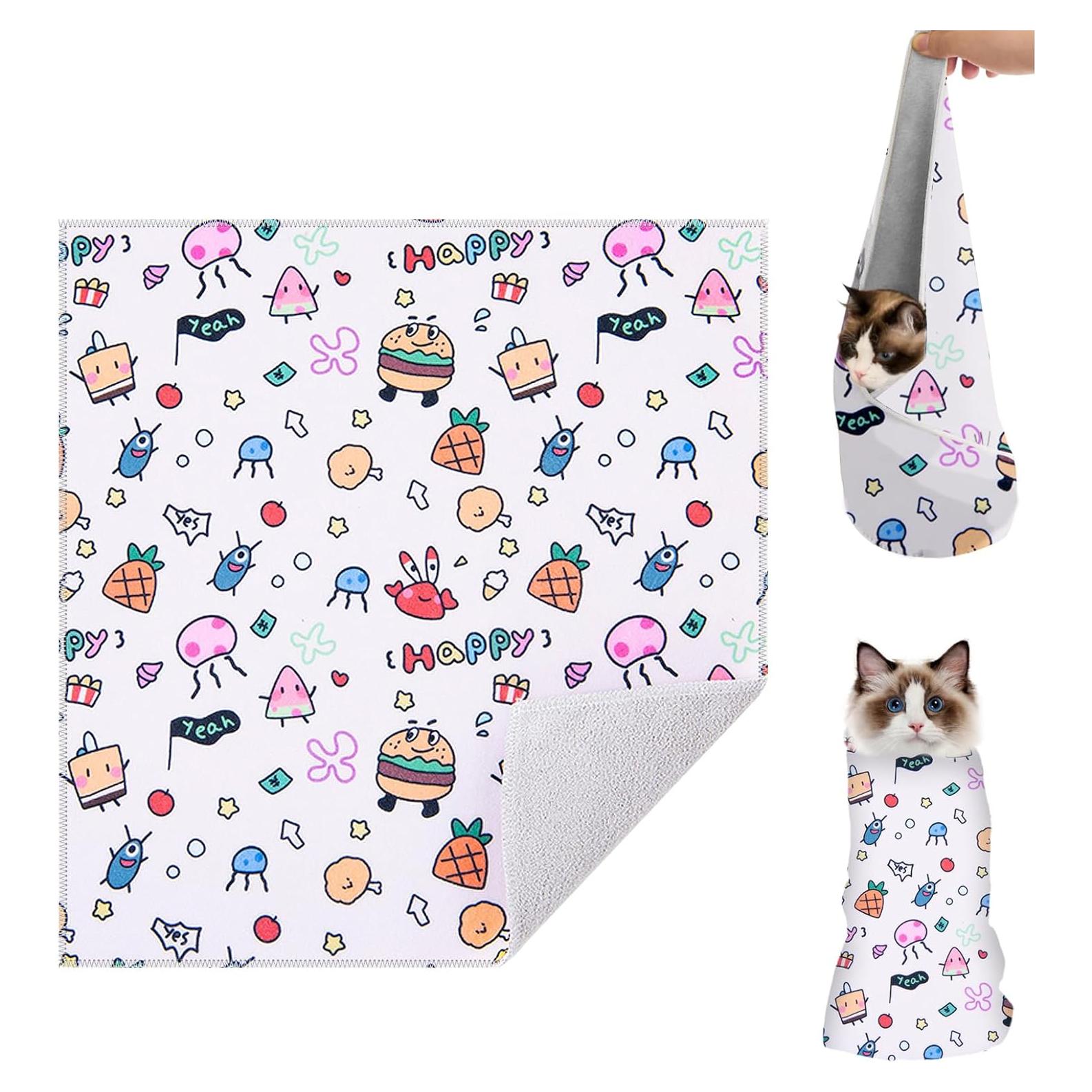 Envoltura Autoadhesiva para Gatos Bsemax 70x70cm - Cortar Uñas