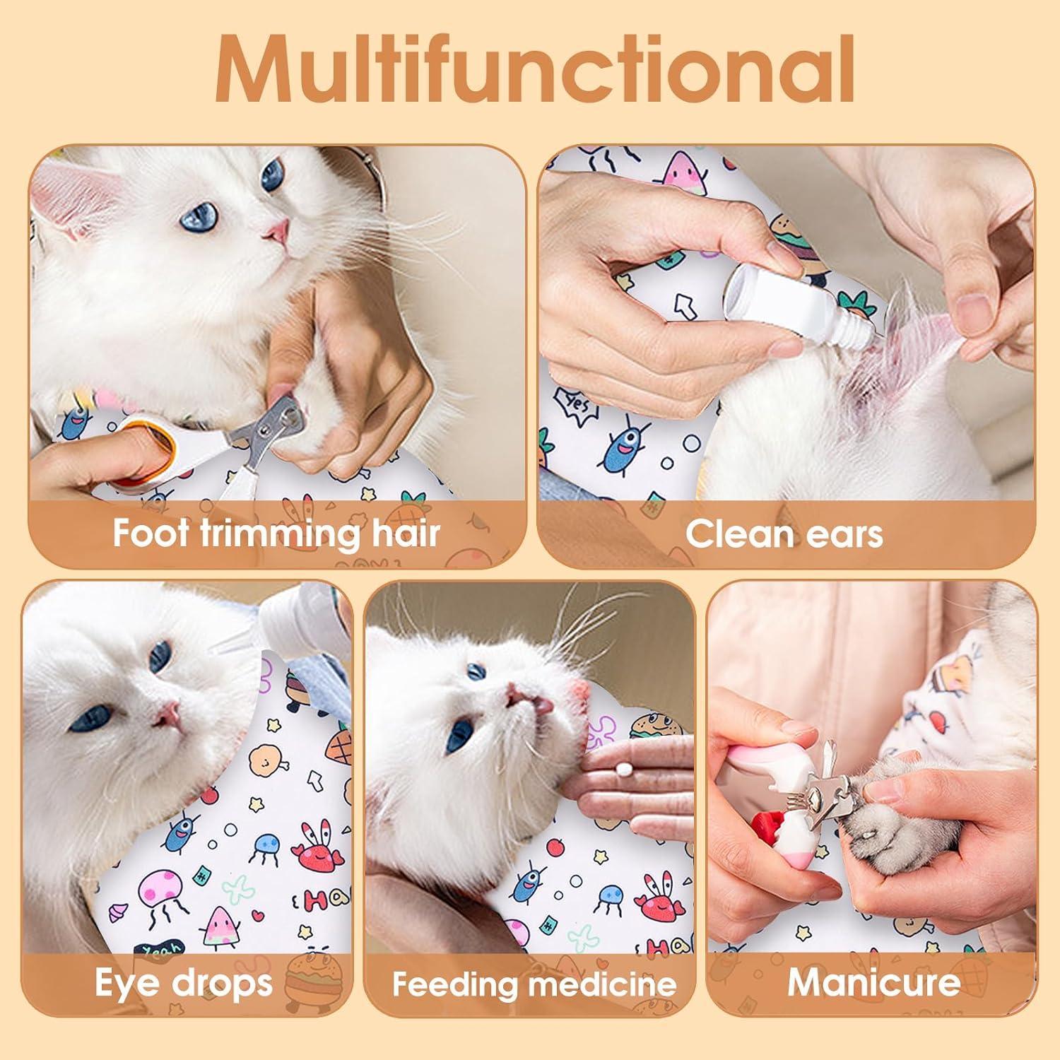 Envoltura Autoadhesiva para Gatos Bsemax 70x70cm - Cortar Uñas