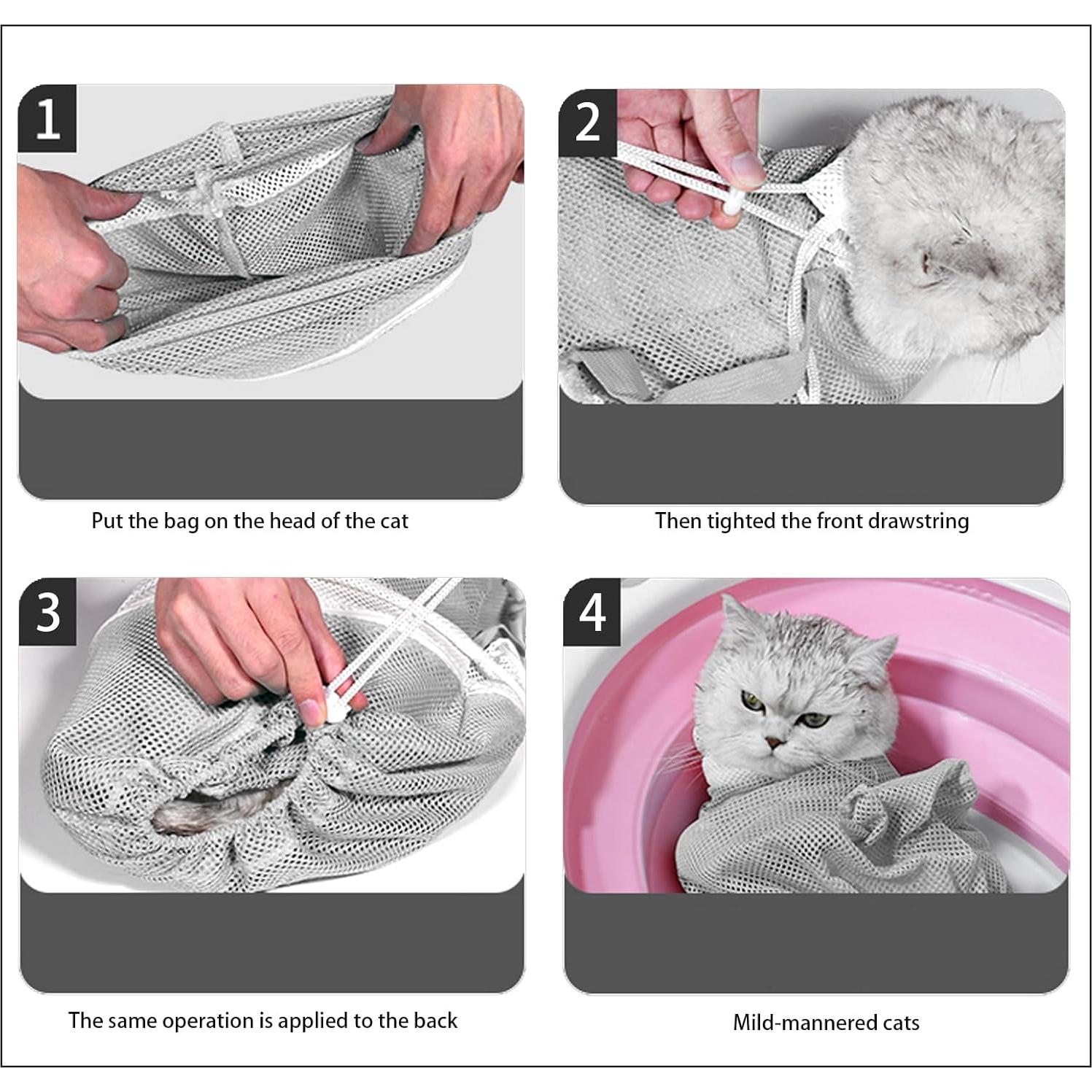 Kit de Aseo para Gatos YYanniwani - Bolsa, Cepillo y Cortauñas