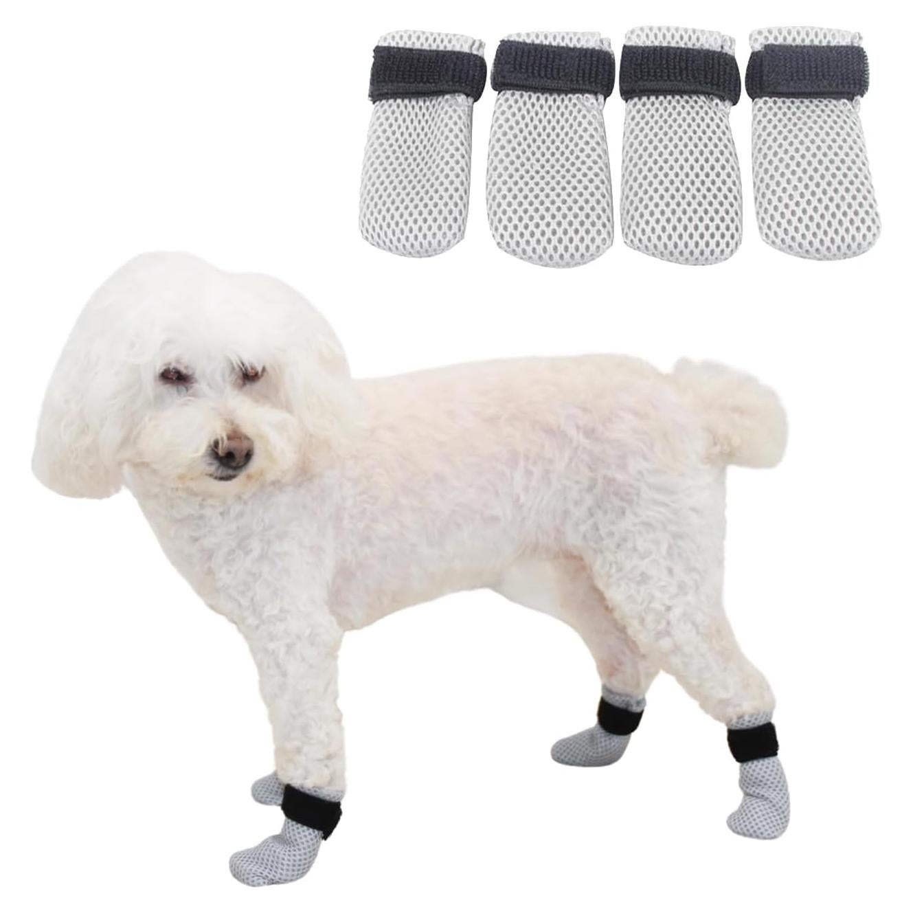 Botas Antirrasguños para Gatos HDKUW - Gris XL Ajustables