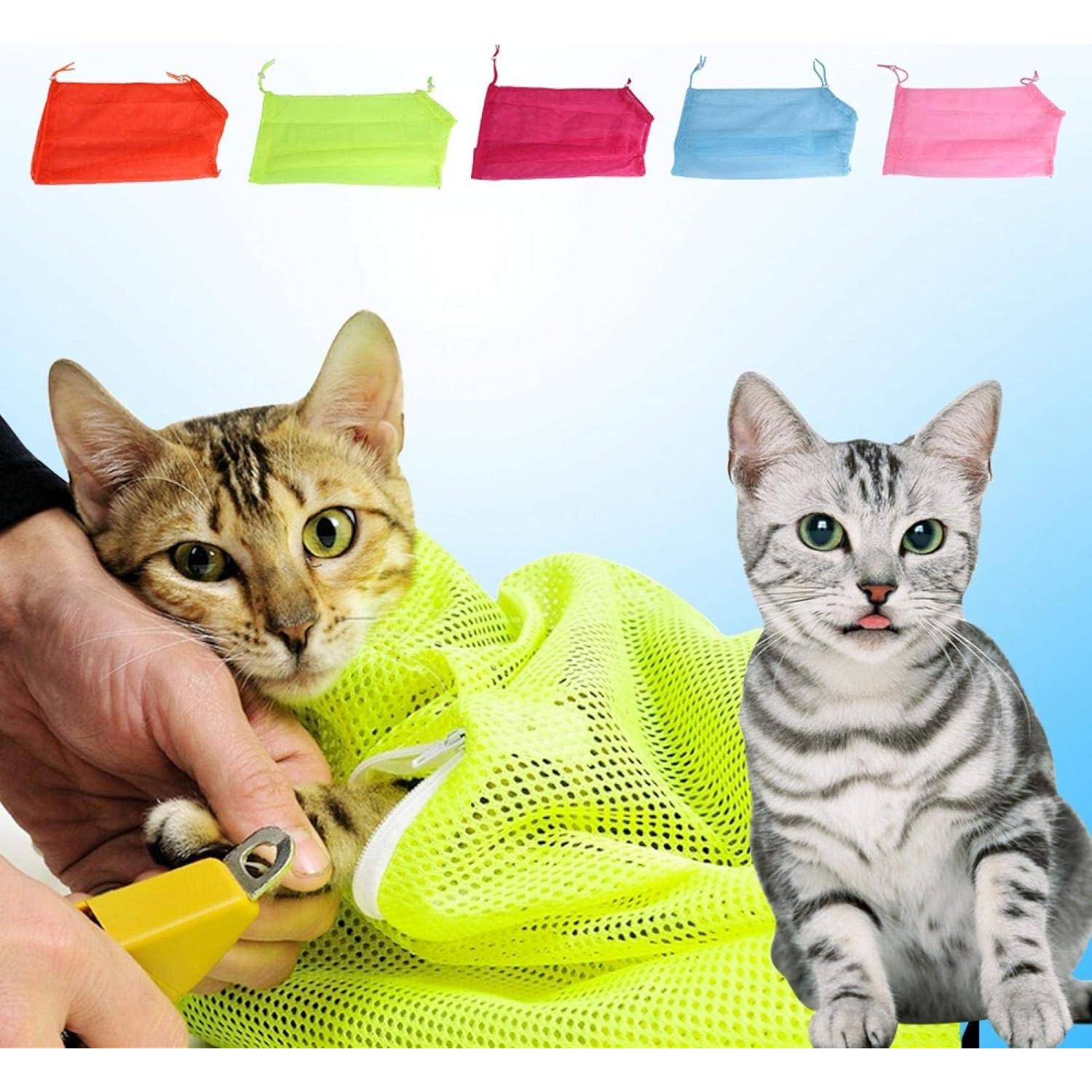 Bolsa de Baño para Gatos GLOGLOW - Malla Transpirable 20x8cm