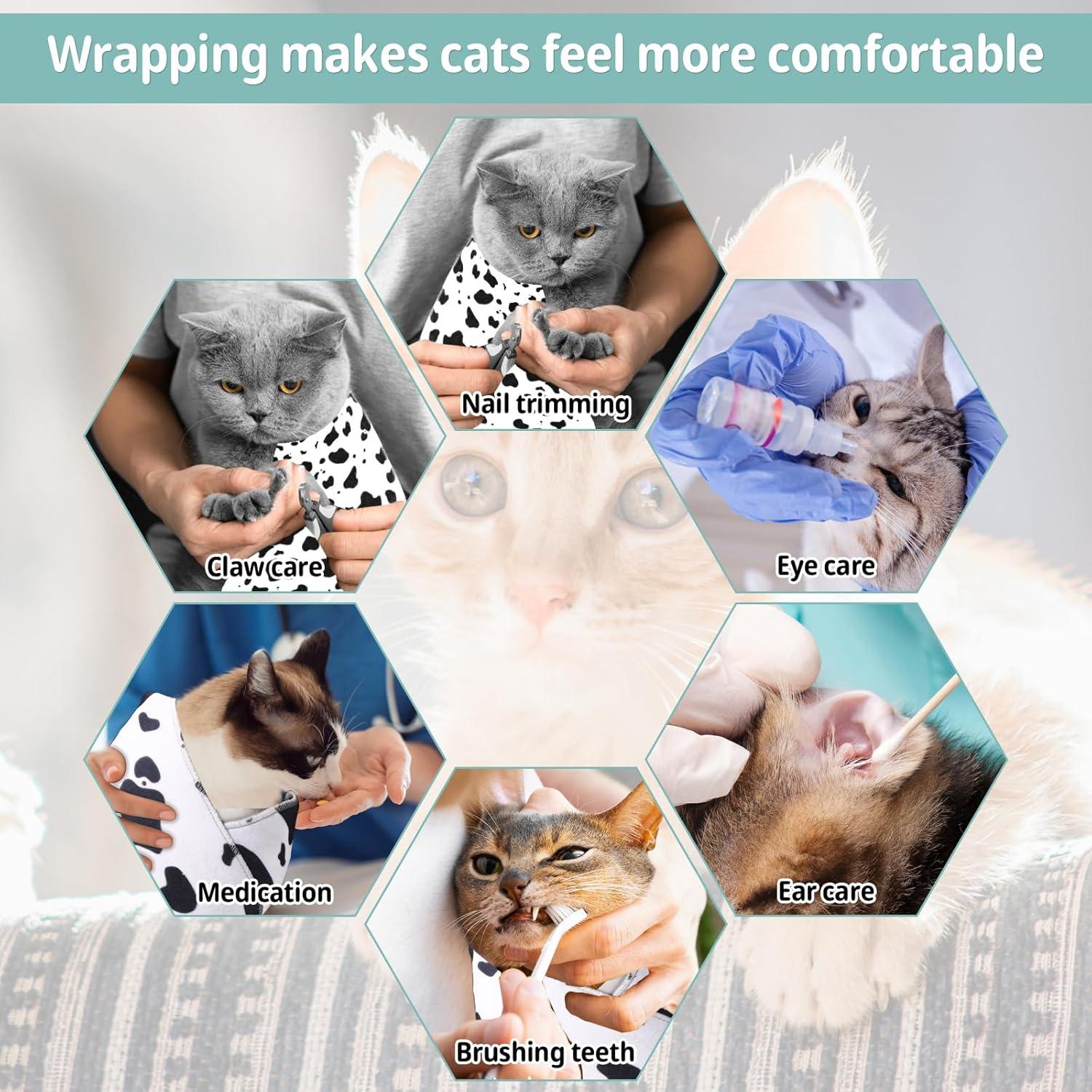 Envoltura Acicalamiento Gatos Gosknor 55x55cm Anti-Mordedura