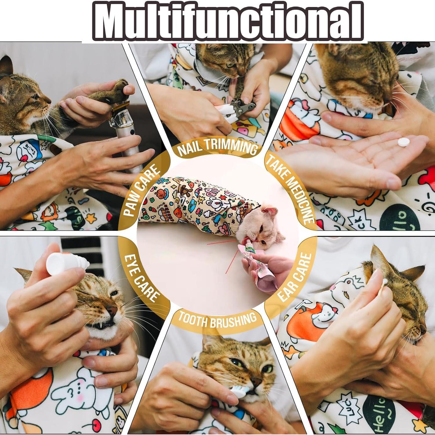 Envoltura para Acicalamiento de Gatos NEOAURR 70x70cm