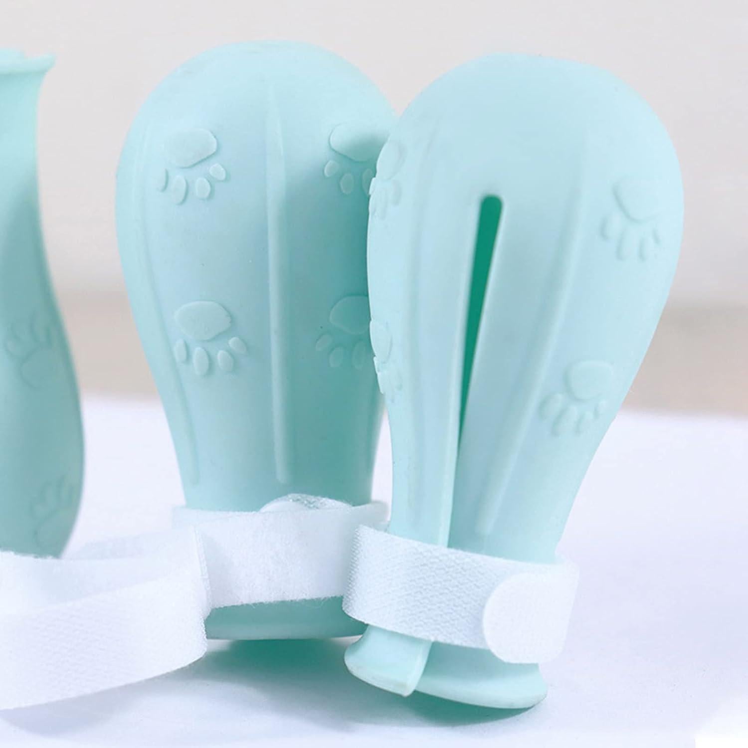 Botas Protectores para Gatos Hetenoyo CAT-PADS Silicona Azul Claro