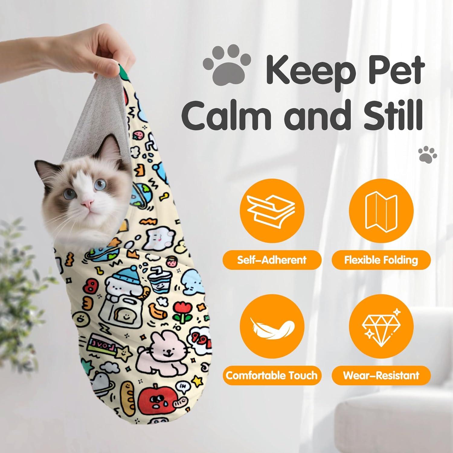 Envoltura de Aseo para Gatos Aniaboho Amarillo 70x70 cm