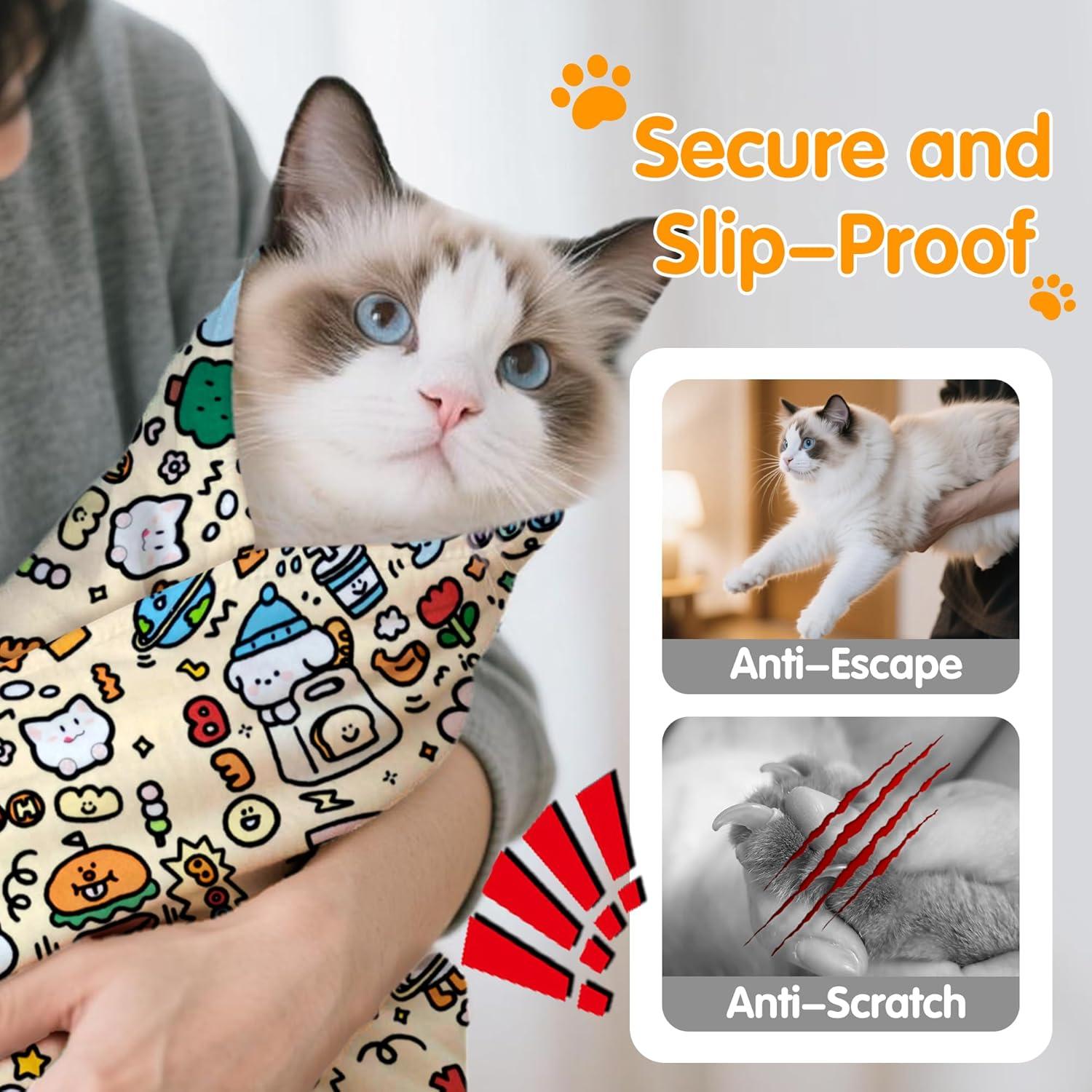 Envoltura de Aseo para Gatos Aniaboho Amarillo 70x70 cm