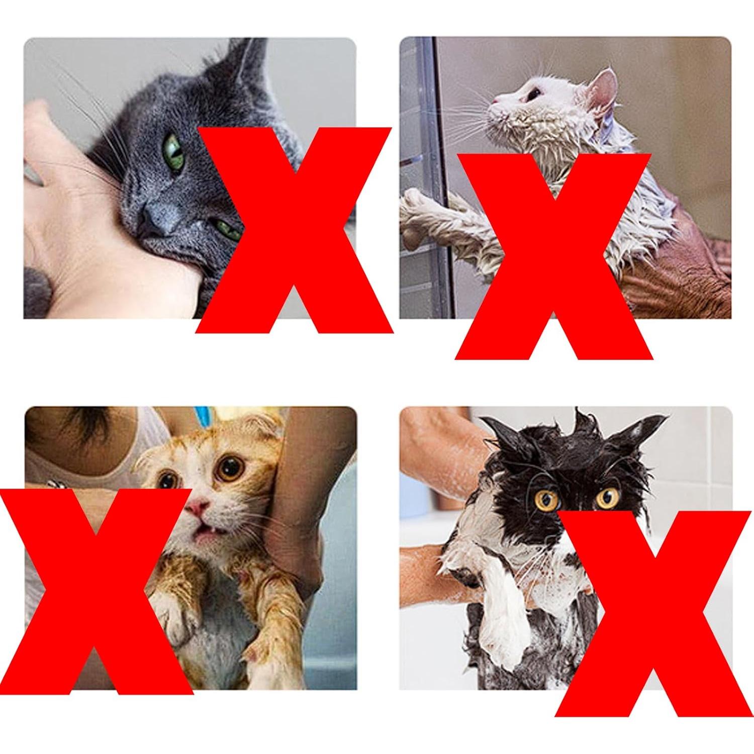 Bolsa de ducha ajustable para gatos HH OBD - Anti-mordedura