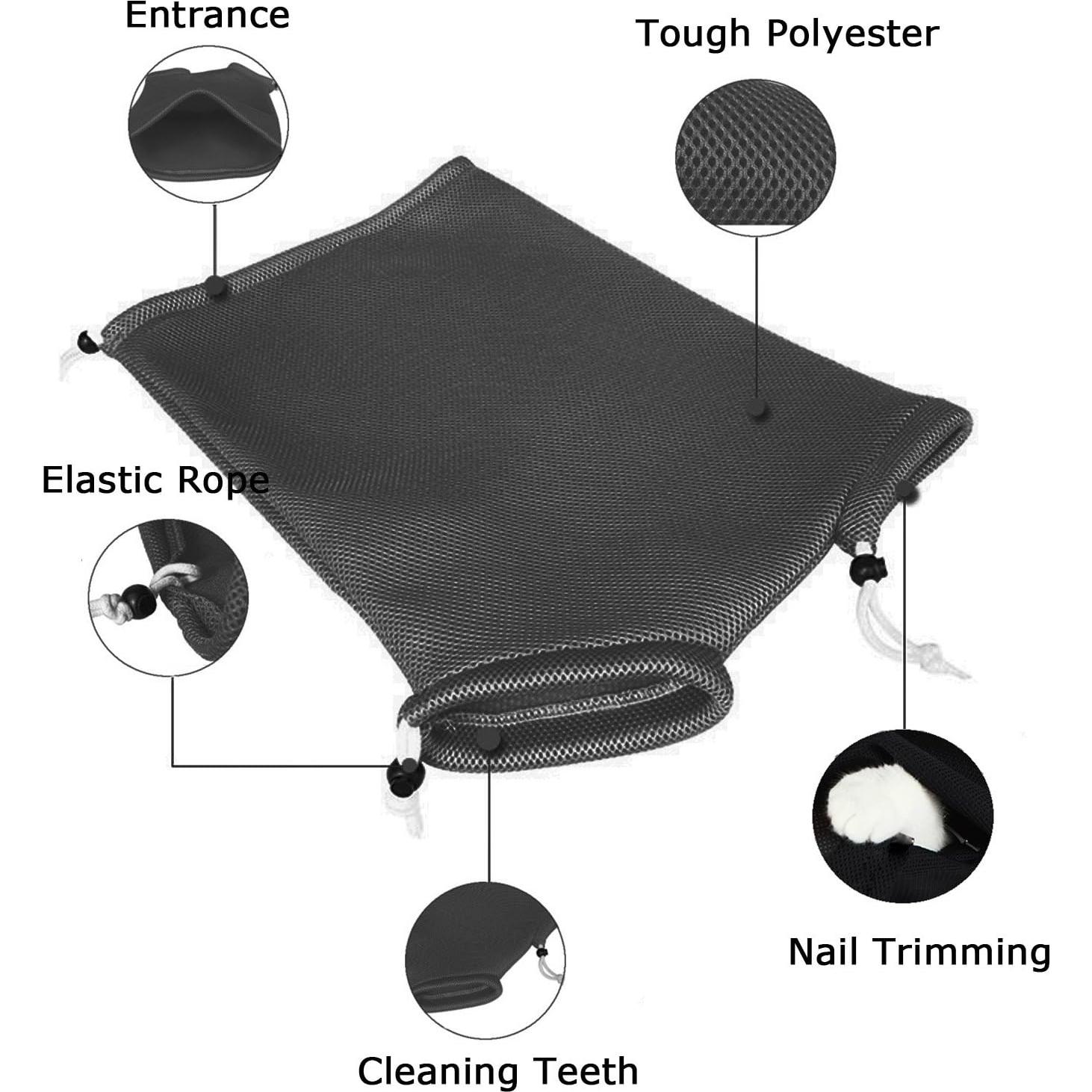 Bolsa de Baño para Gatos ASOCEA Ajustable Malla Transpirable