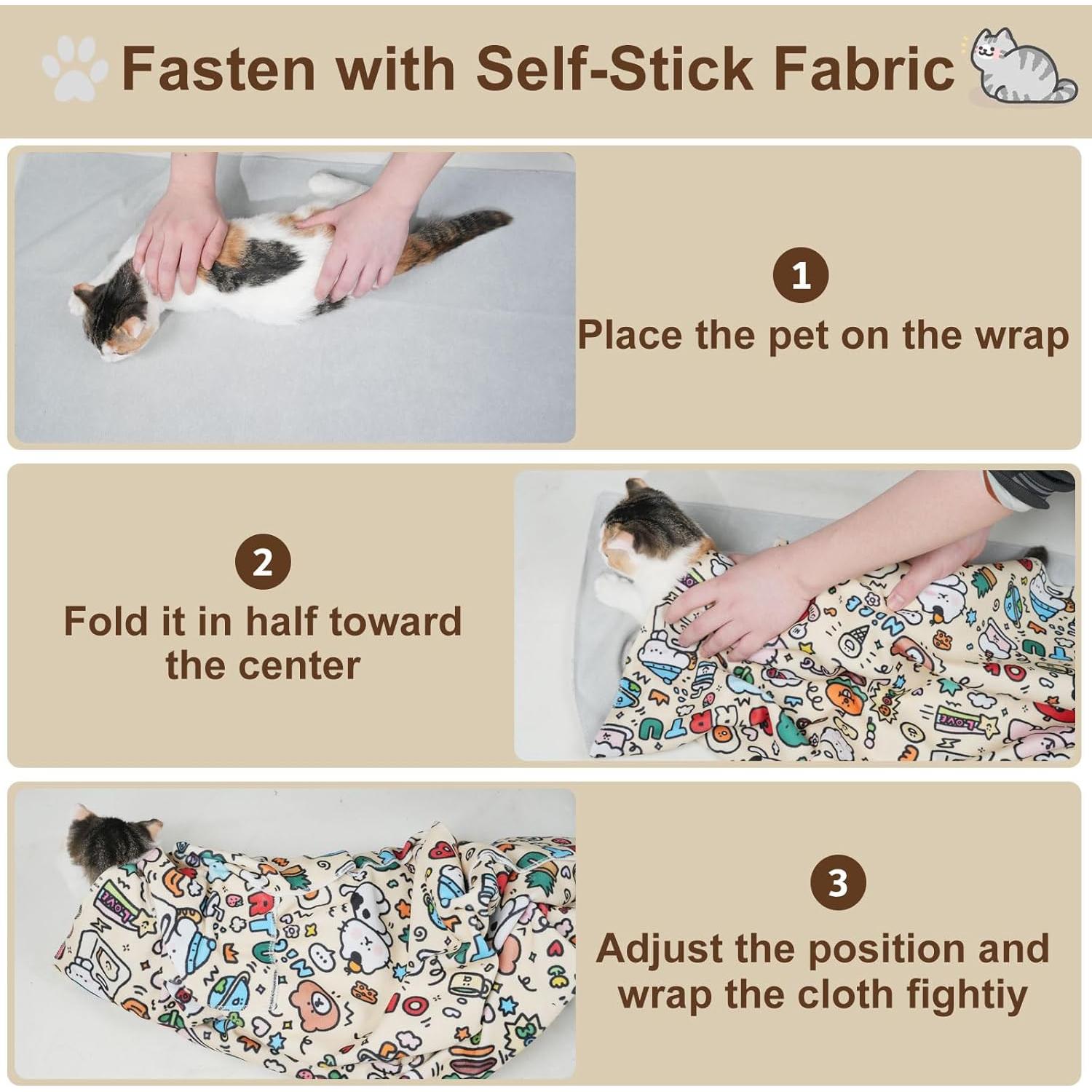 Envoltura Anti-Escape para Gatos Maiwoste XL 90x90 cm Suave