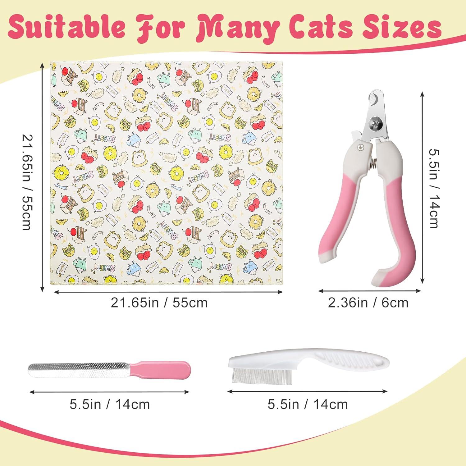 Set Envoltura para Gatos Zhaoyao 70x70cm Cortauñas y Lima