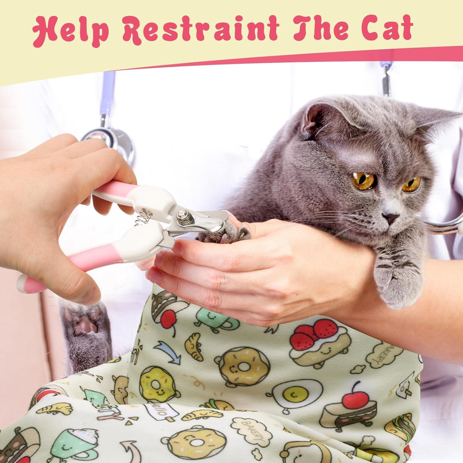 Set Envoltura para Gatos Zhaoyao 70x70cm Cortauñas y Lima