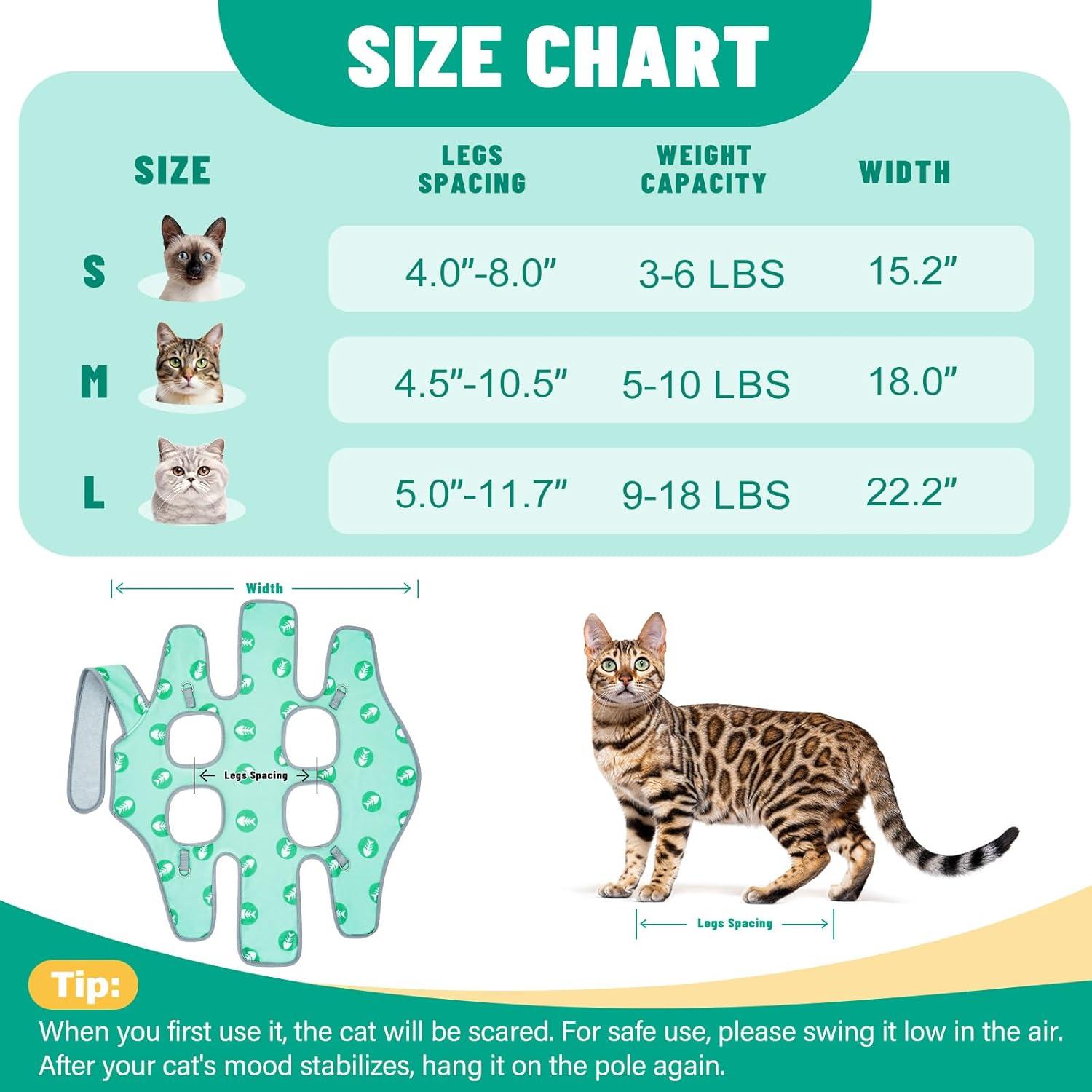 Hamaca Acicalamiento Gatos Supet L 4-8 kg Tela Suave