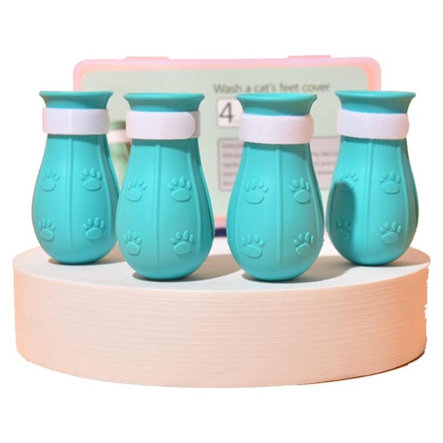 Zapatos Protectores para Gatos Gigicloud - 4 Pcs Silicona Antirayaduras