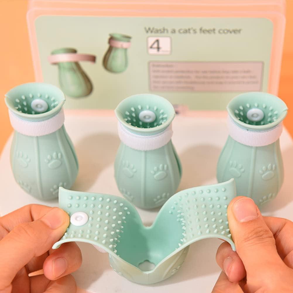 Zapatos Protectores para Gatos Gigicloud - 4 Pcs Silicona Antirayaduras